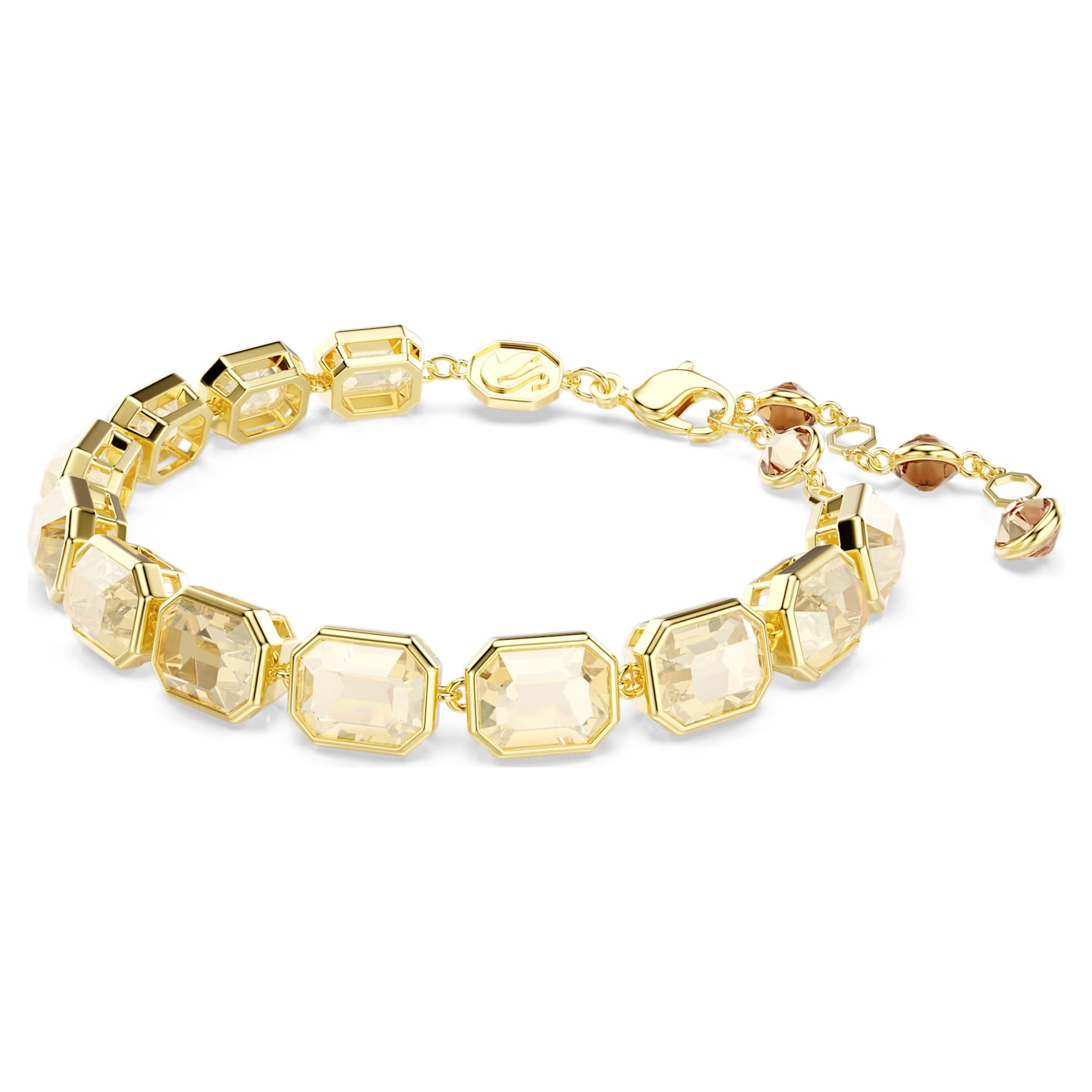 Millenia bracelet, Octagon cut, Gold-tone plated by SWAROVSKI