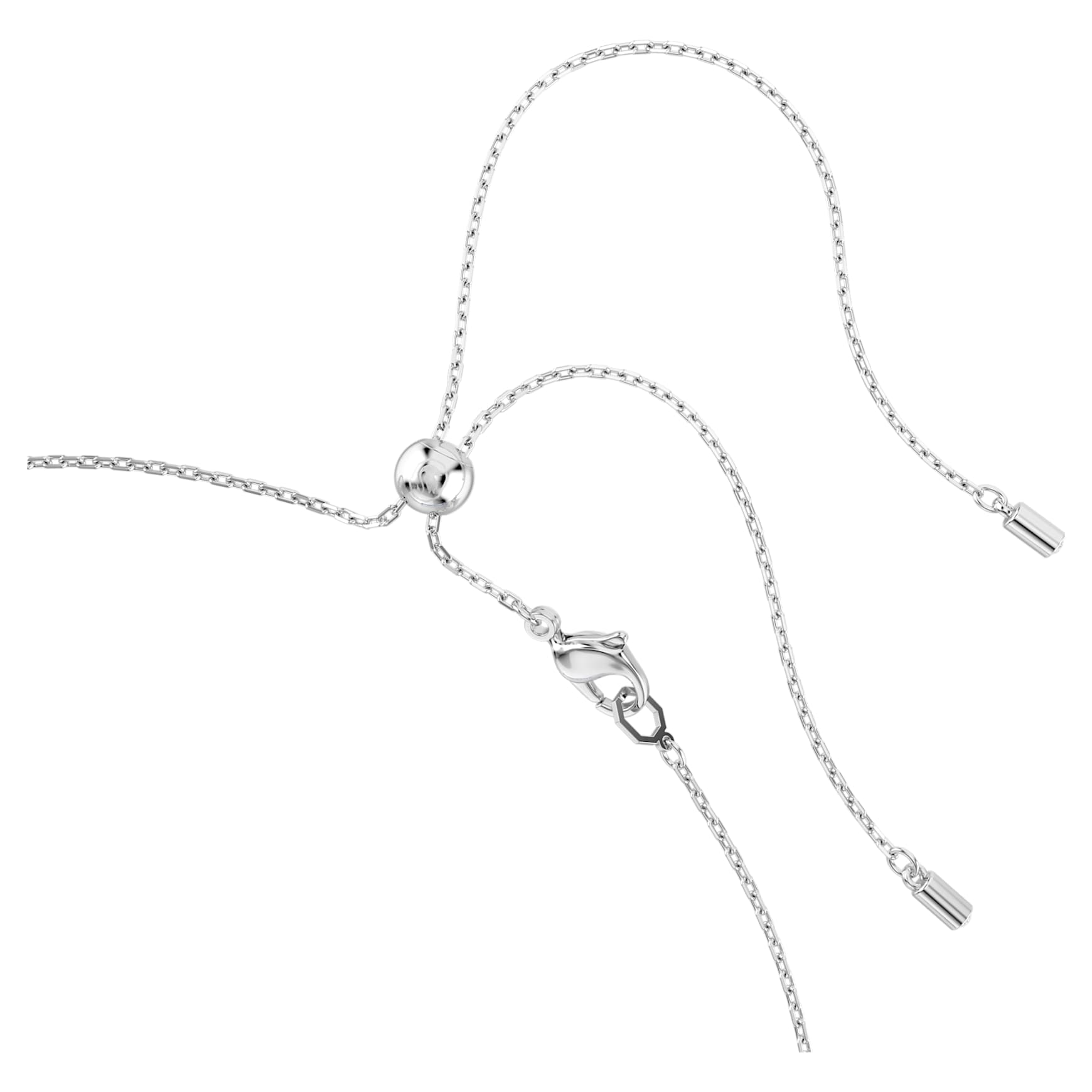 Matrix choker, Mixed cuts, Blue, Rhodium plated by SWAROVSKI