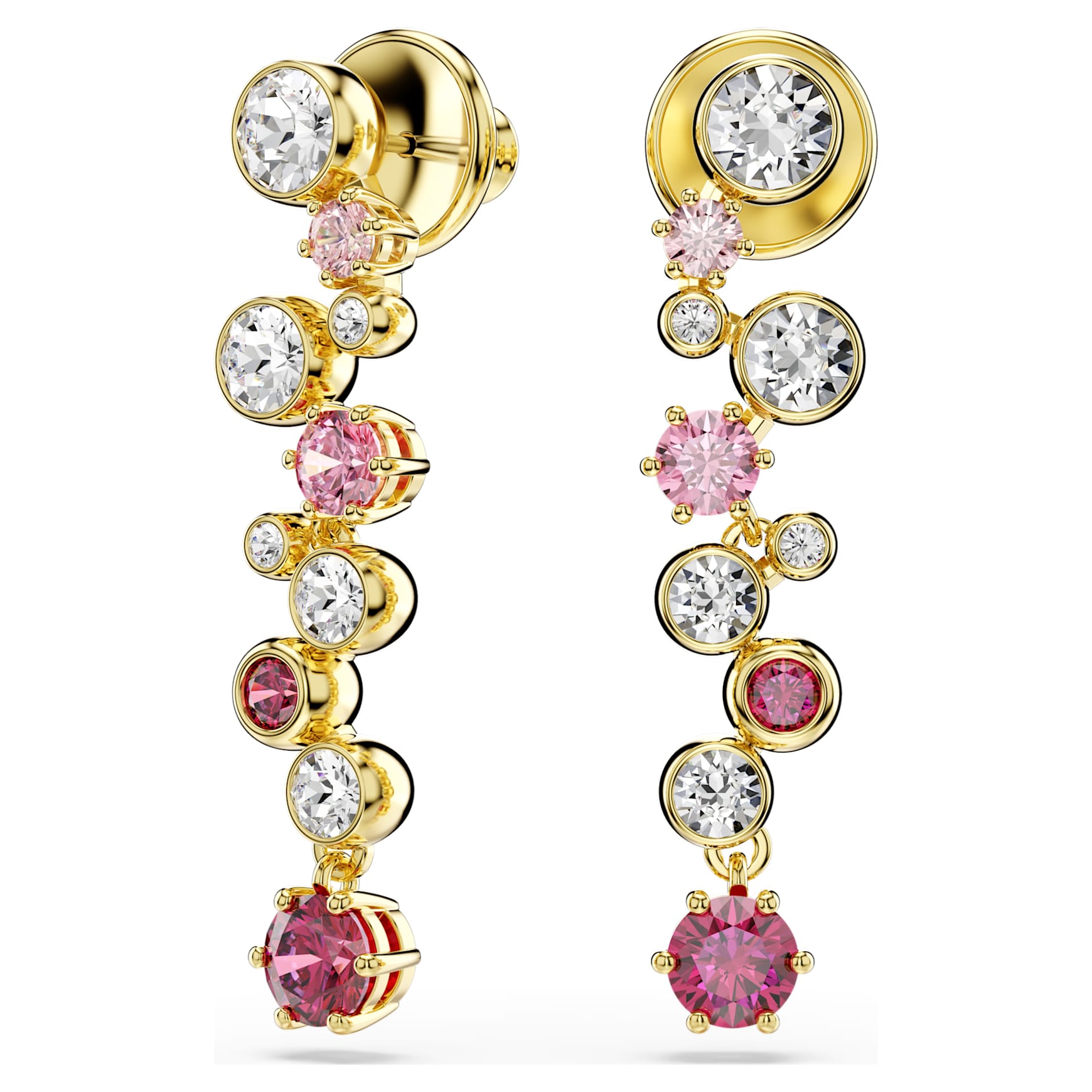 Constella set, Mixed cuts, Multicoloured, 18K gold finish