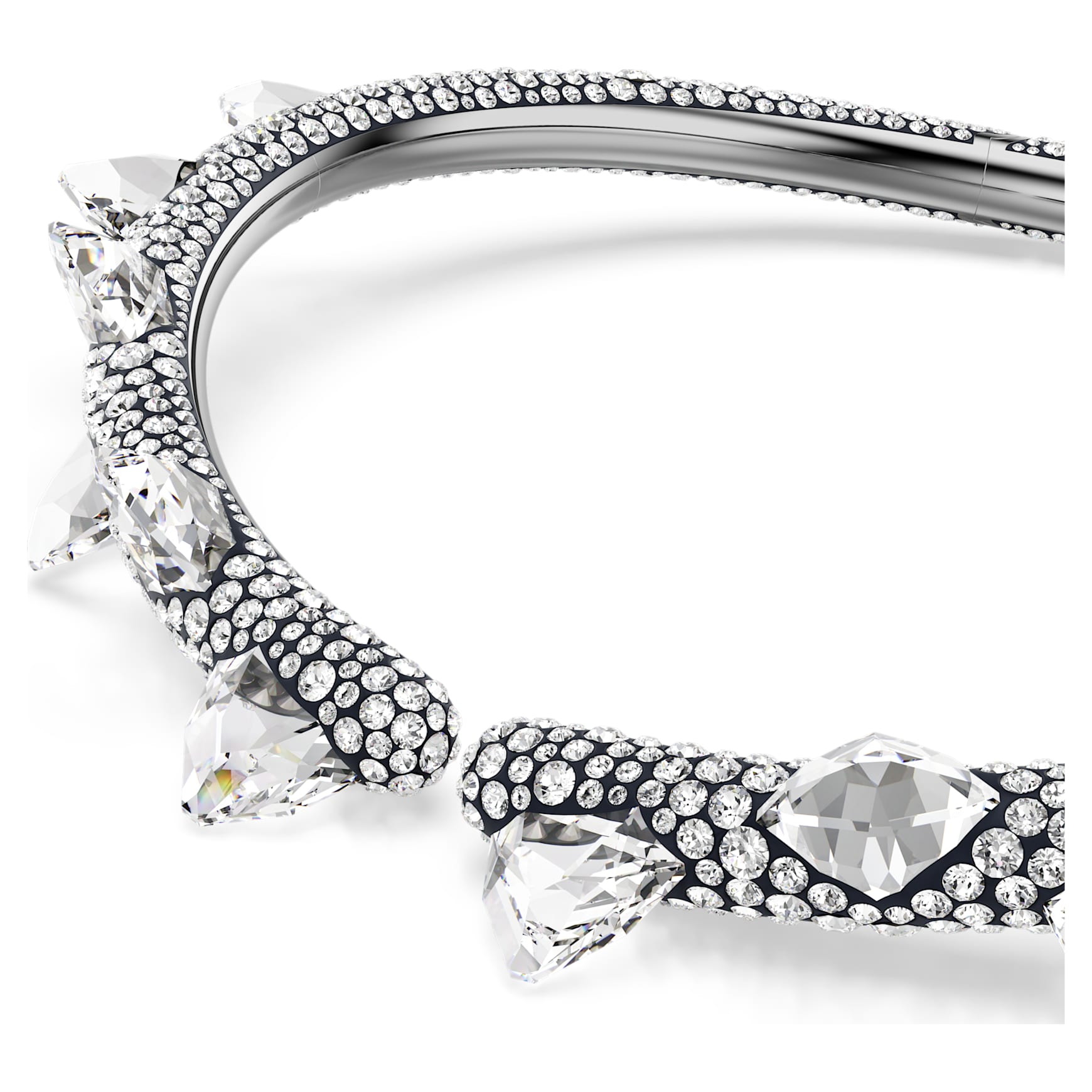 Sublima choker, White, Ruthenium plated by SWAROVSKI