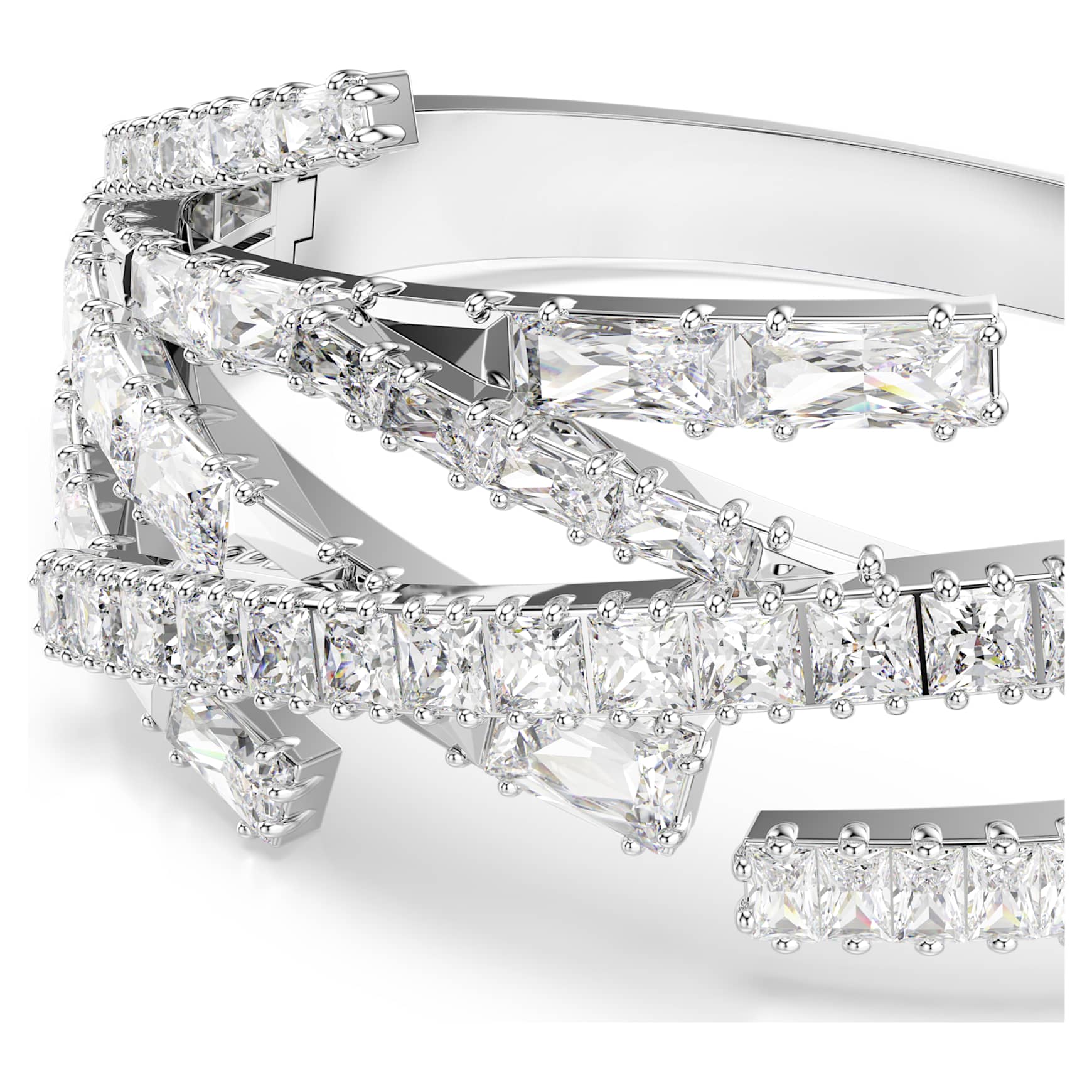 Matrix bangle, Mixed cuts, White