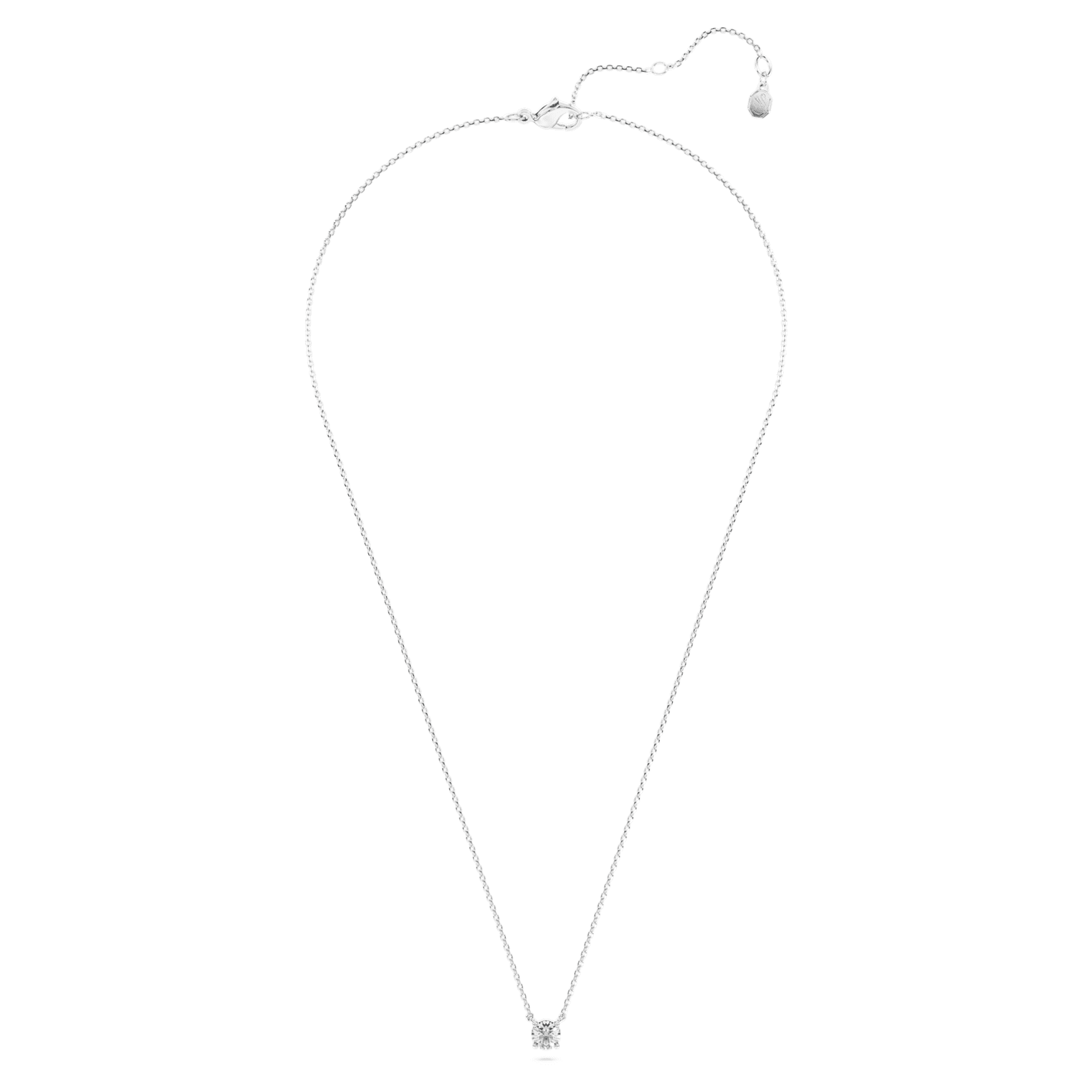 Eternity pendant, Lab-grown diamonds 0.5 ct tw, Round shape, Sterling silver by SWAROVSKI