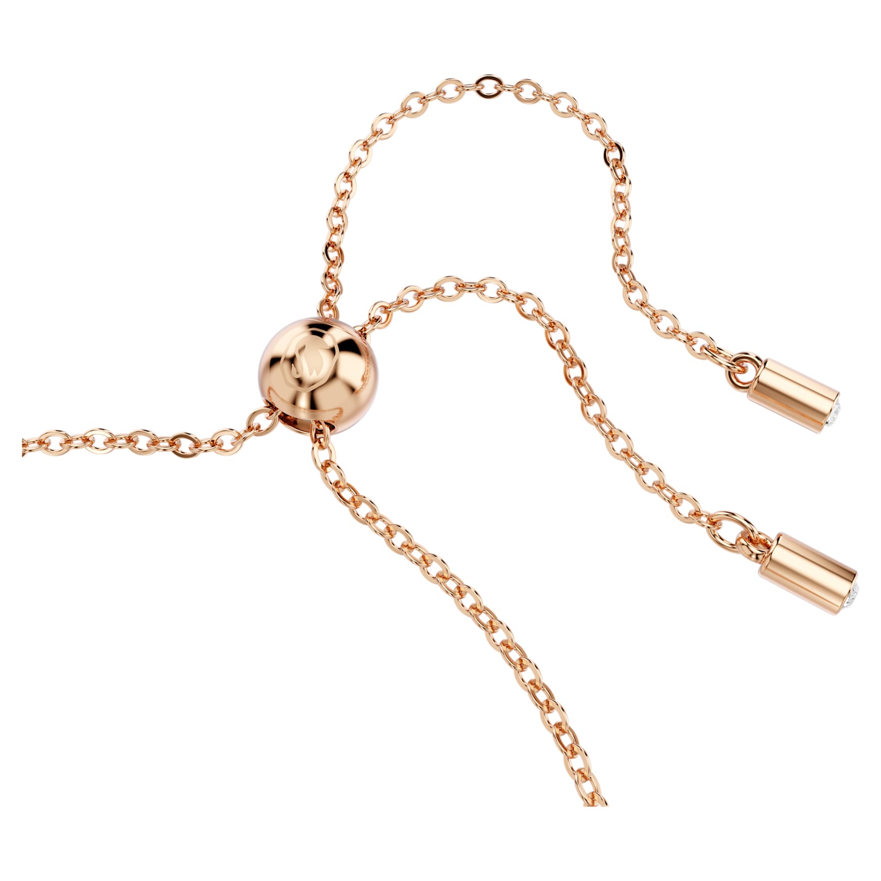 Matrix bracelet, Mixed cuts, White, 18K rose gold finish