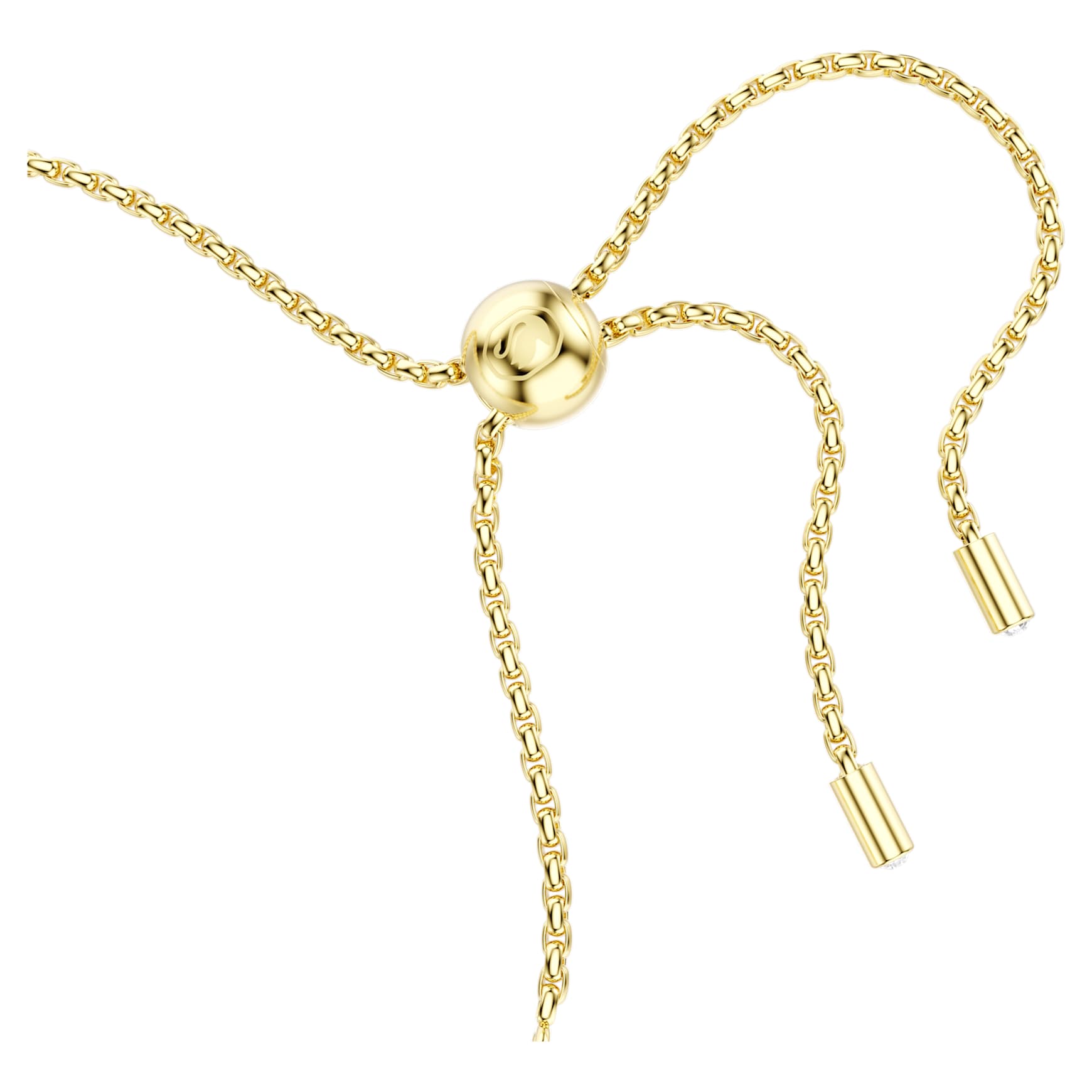 Matrix bracelet, Round cut, White, Gold-tone plated by SWAROVSKI