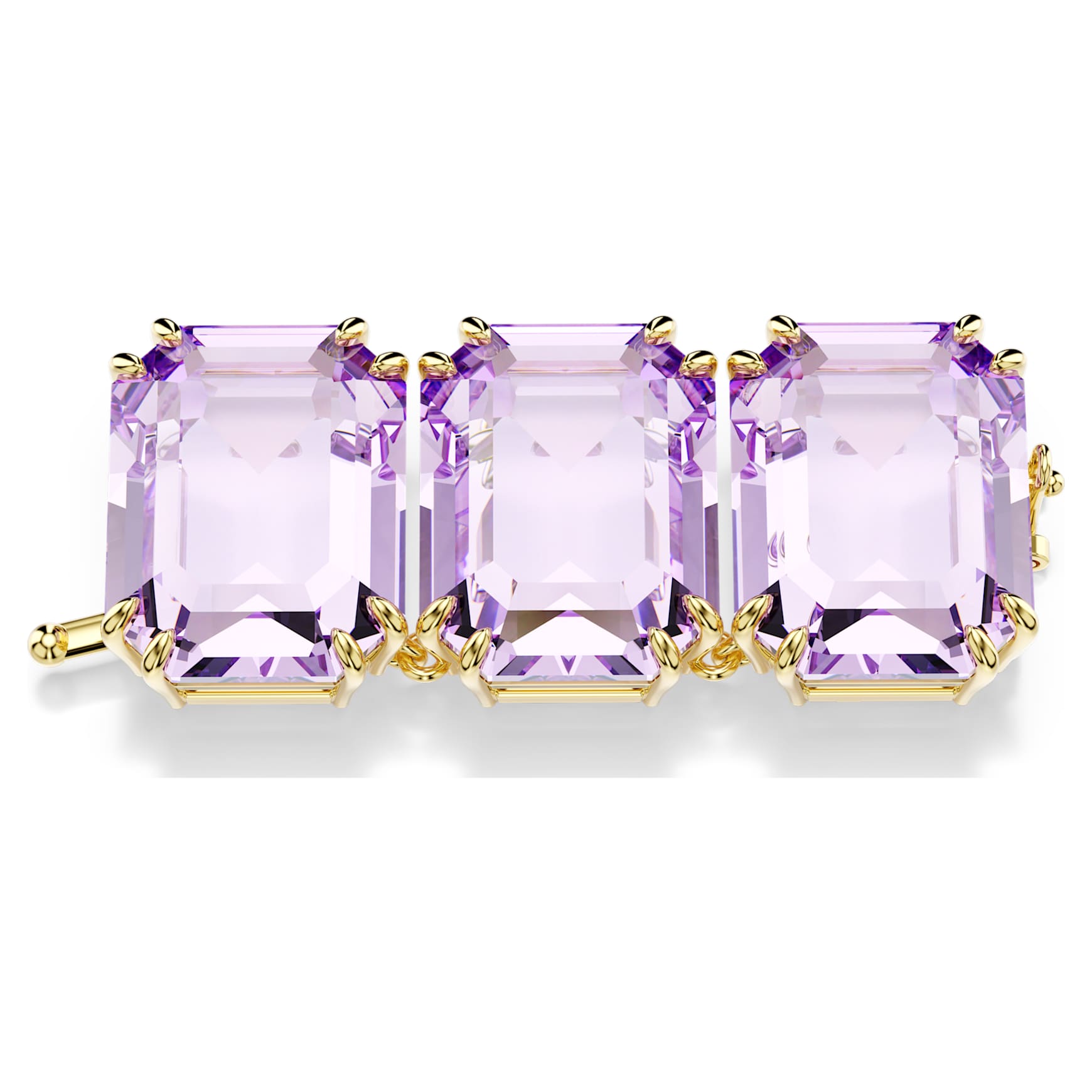 Millenia extender, Octagon cut, Purple, 18K gold finish