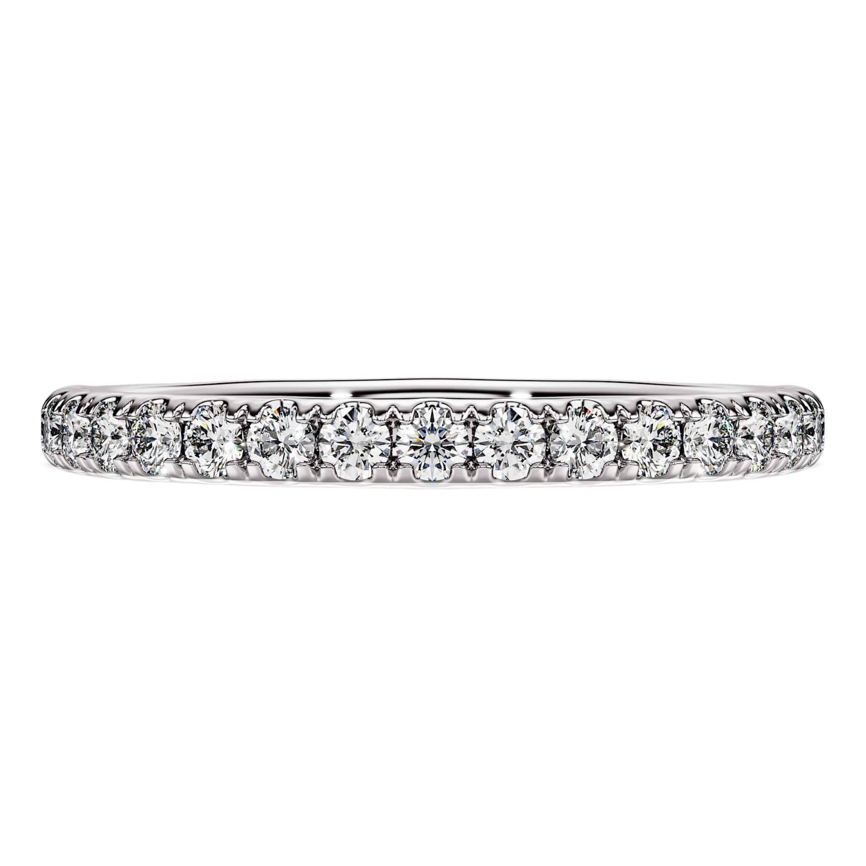 Eternity band ring, Lab-grown diamonds 0.4 ct tw, Round shape, Sterling silver by SWAROVSKI
