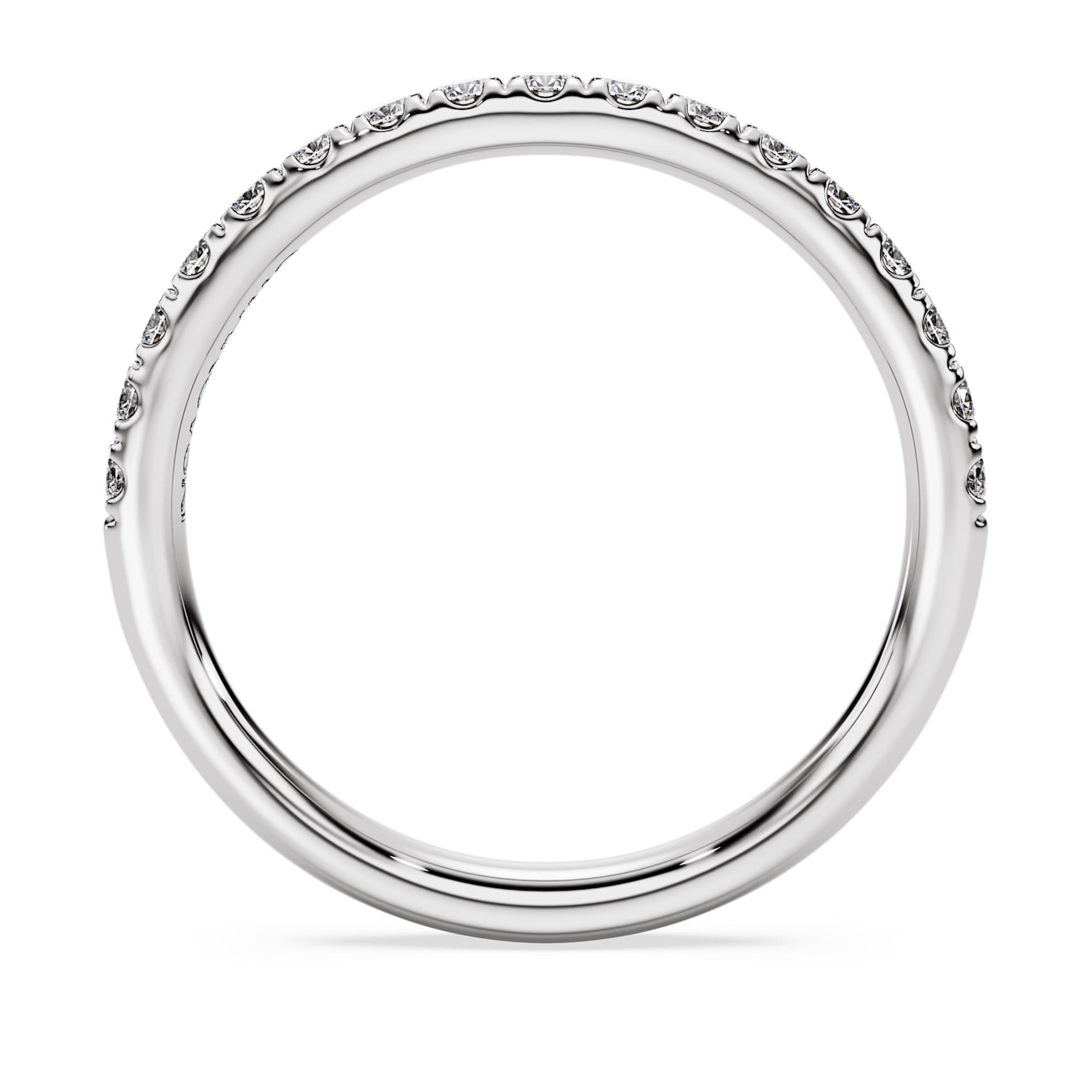 Eternity band ring, Lab-grown diamonds 0.4 ct tw, Round shape, Sterling silver by SWAROVSKI