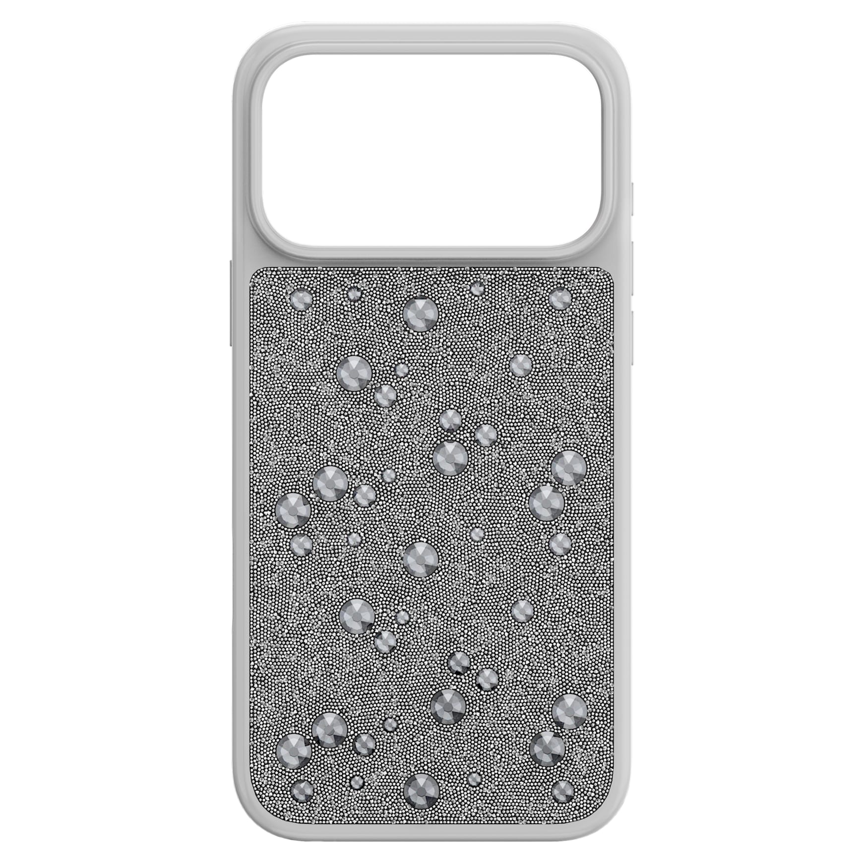 High smartphone case, Flat Back crystals, iPhone® 17 Pro Max, Silver tone by SWAROVSKI