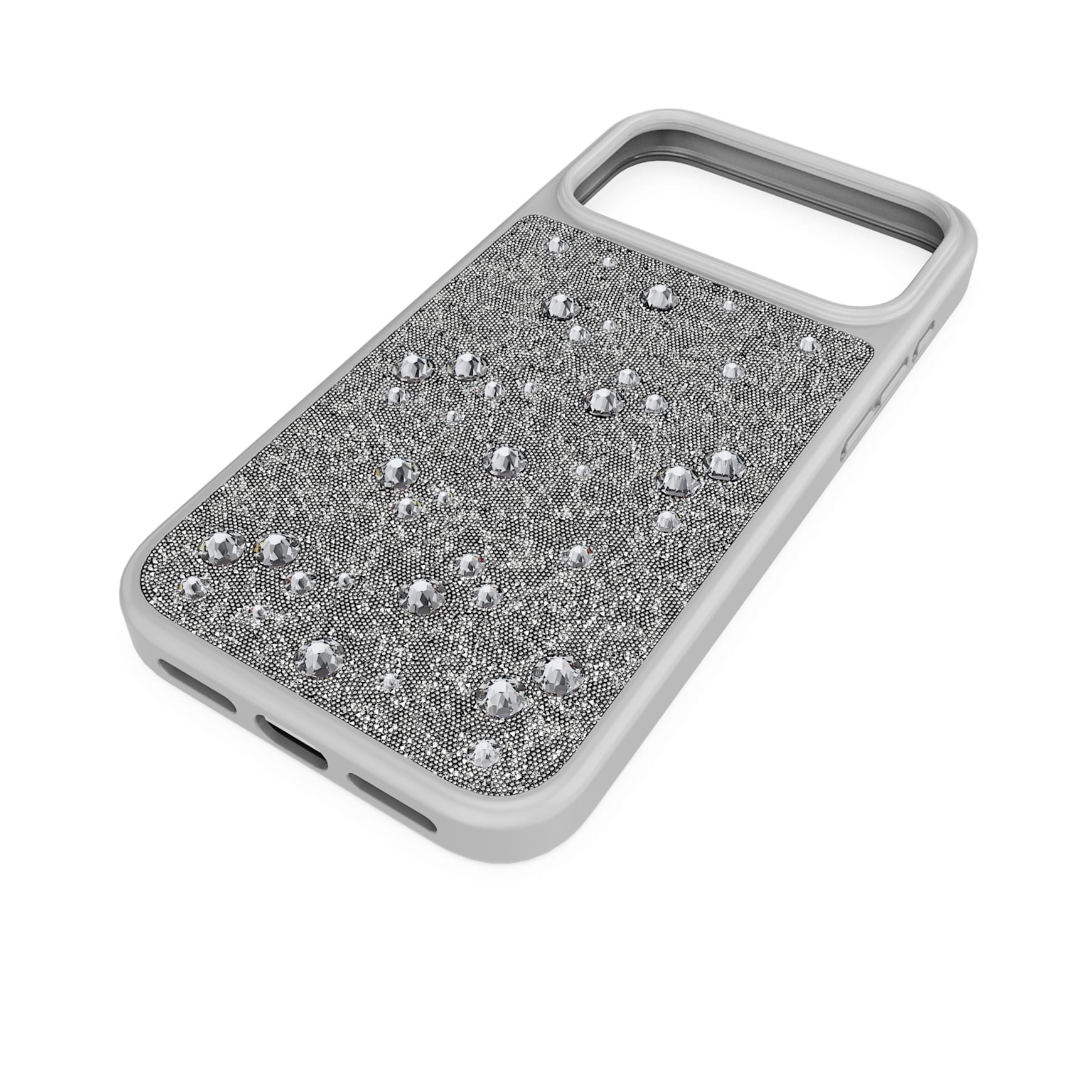 High smartphone case, Flat Back crystals, iPhone® 17 Pro Max, Silver tone by SWAROVSKI
