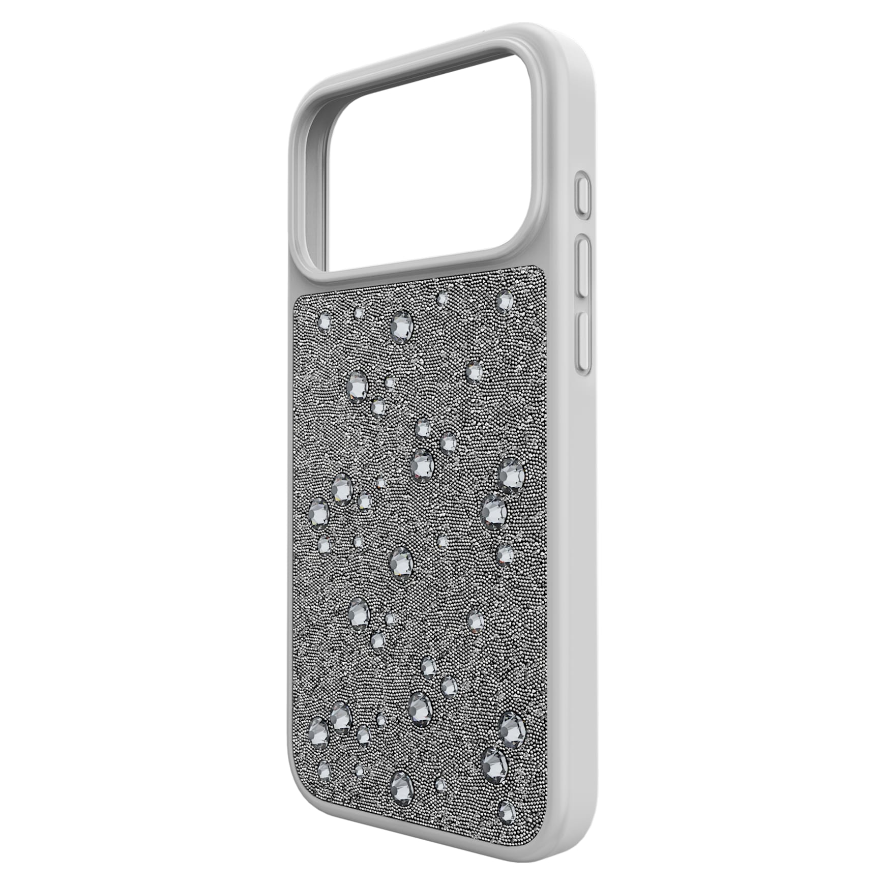 High smartphone case, Flat Back crystals, iPhone® 17 Pro Max, Silver tone by SWAROVSKI