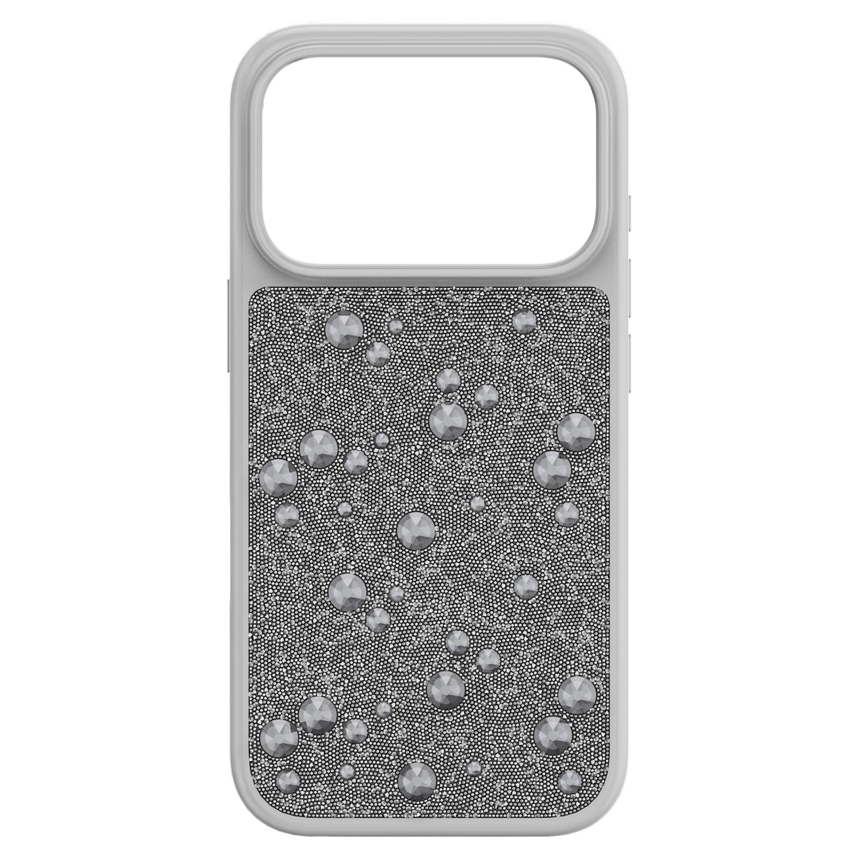 High smartphone case, Flat Back crystals, iPhone® 17 Pro, Silver tone by SWAROVSKI