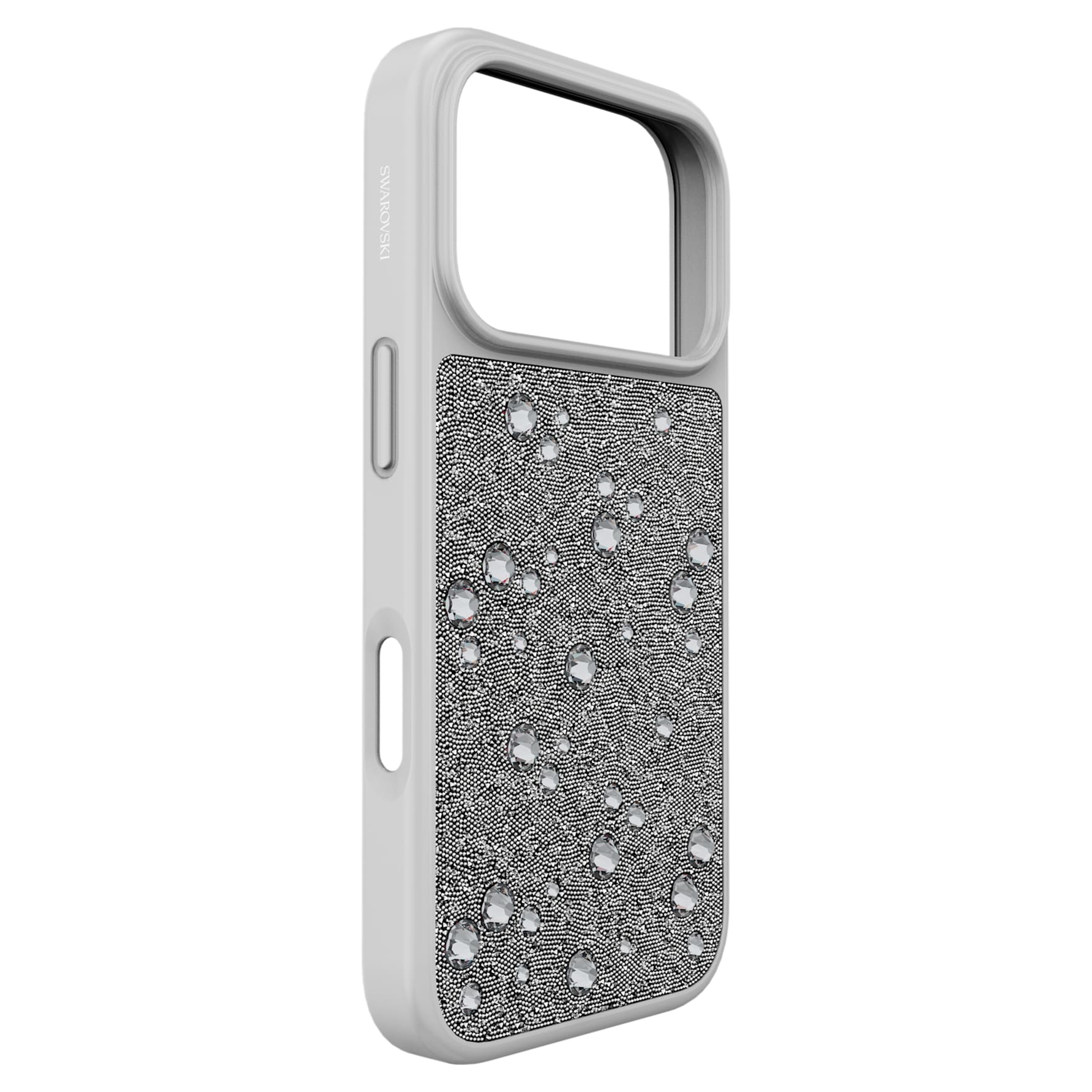High smartphone case, Flat Back crystals, iPhone® 17 Pro, Silver Tone by SWAROVSKI