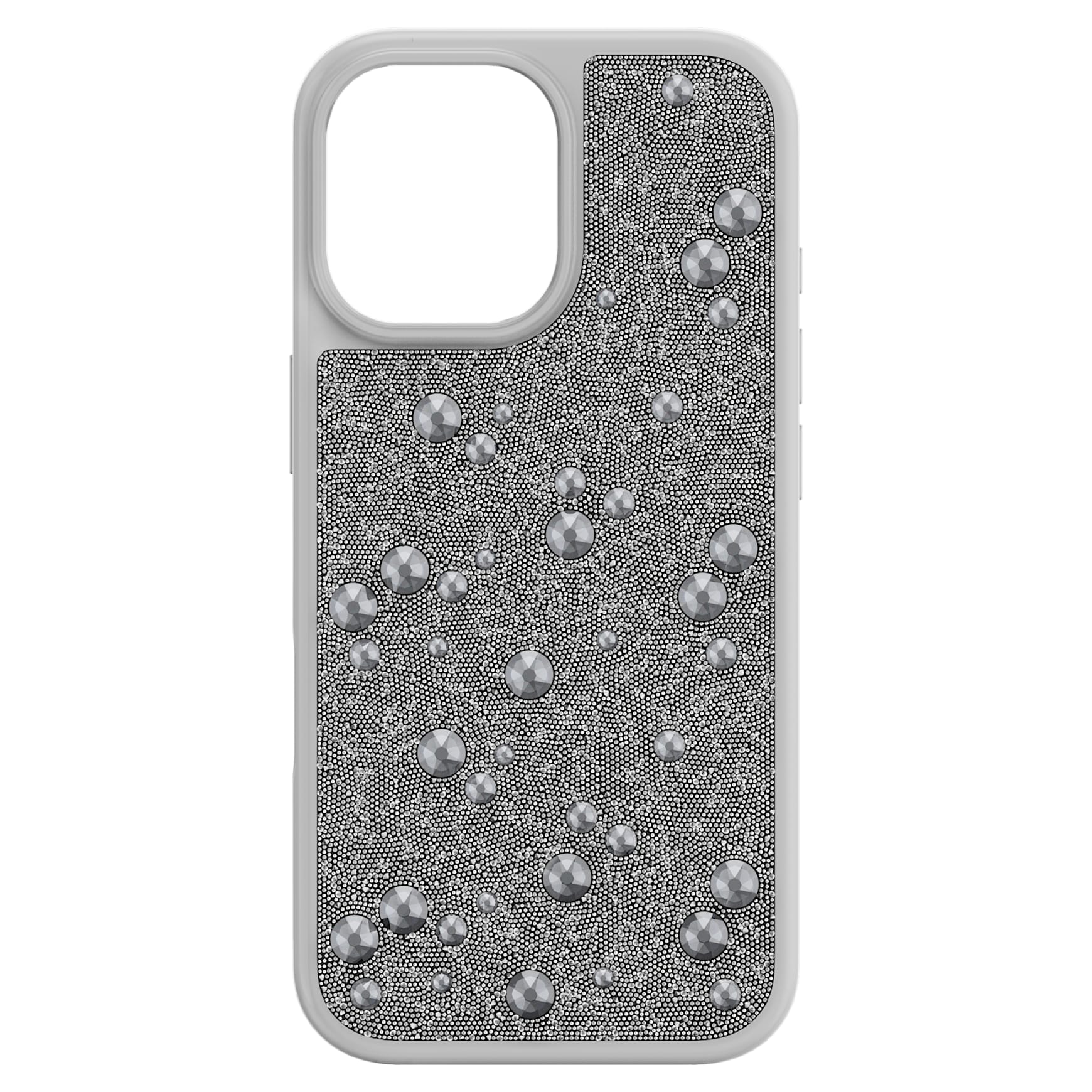 High smartphone case, Flat Back crystals, iPhone® 17, Silver Tone by SWAROVSKI