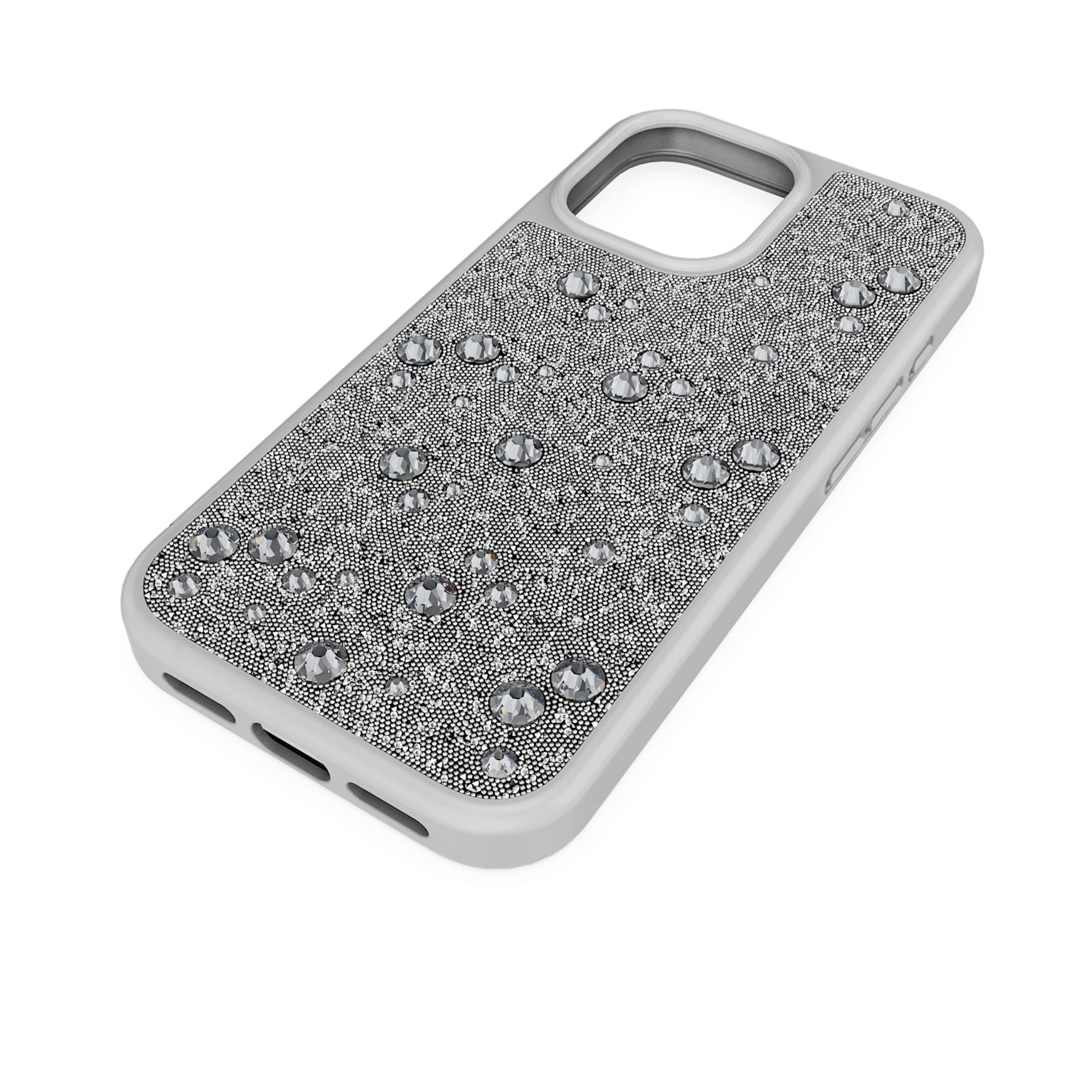 High smartphone case, Flat Back crystals, iPhone® 17, Silver tone by SWAROVSKI