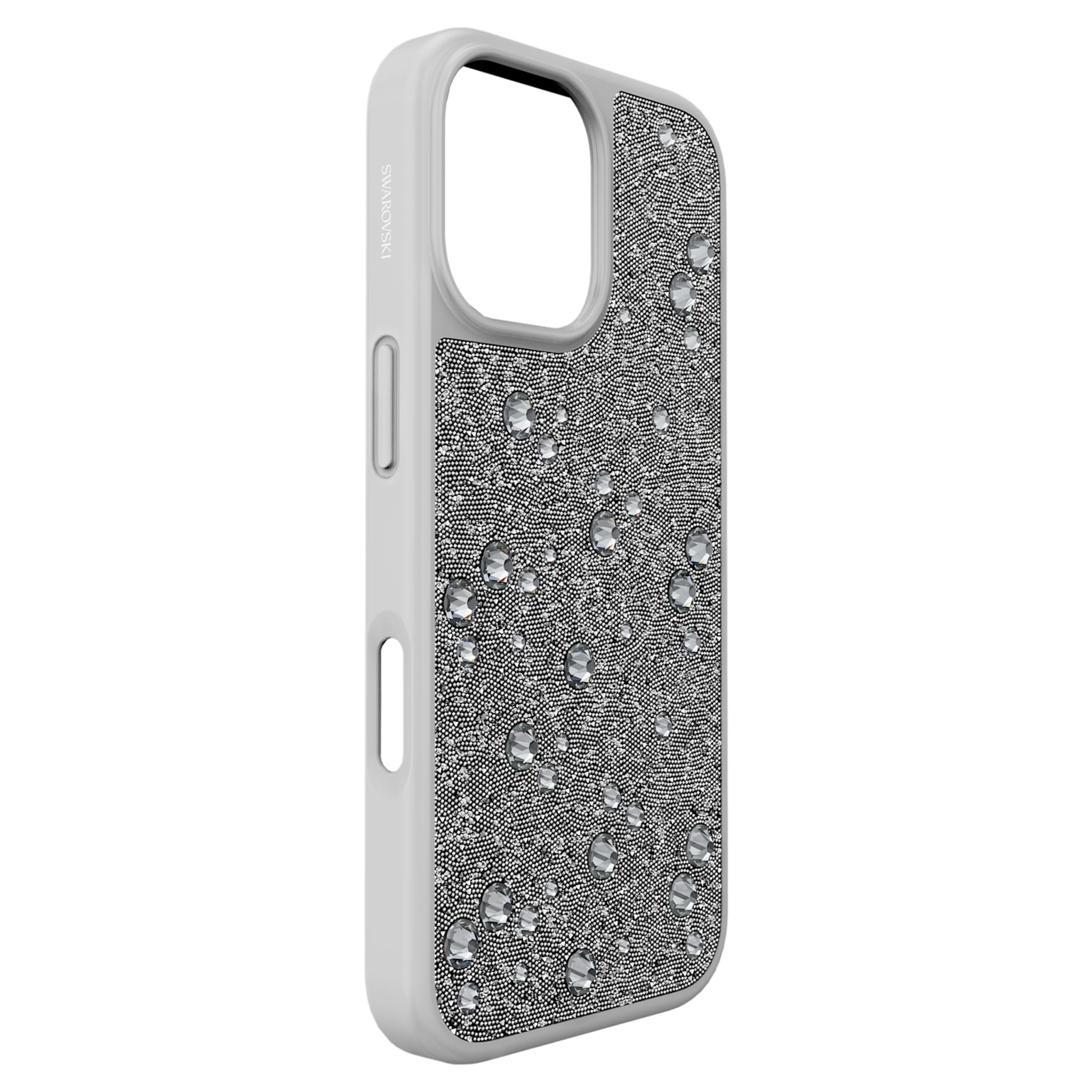 High smartphone case, Flat Back crystals, iPhone® 17, Silver Tone by SWAROVSKI