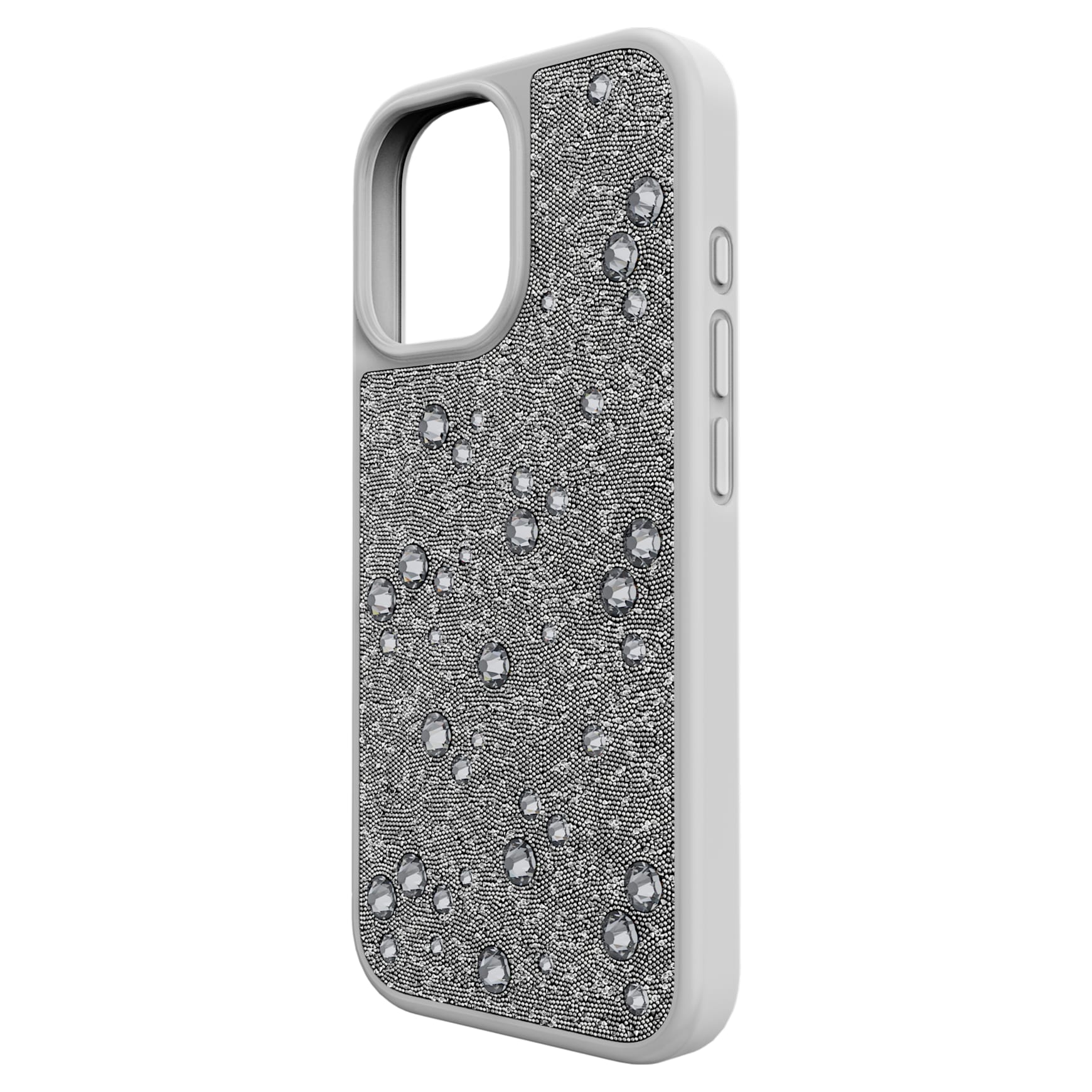 High smartphone case, Flat Back crystals, iPhone® 17, Silver Tone by SWAROVSKI