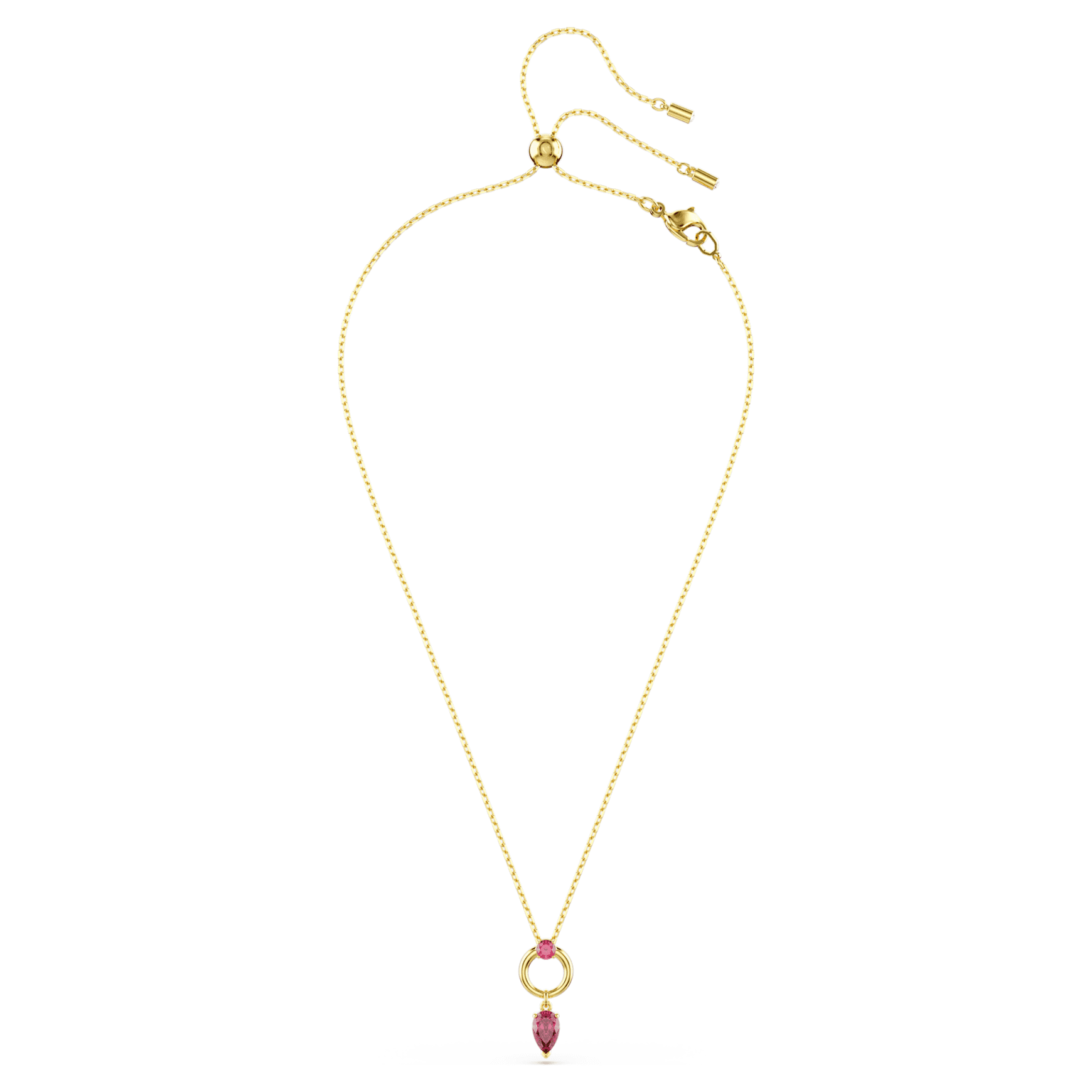 Mesmera pendant, Mixed cuts, Red, Gold-tone plated by SWAROVSKI
