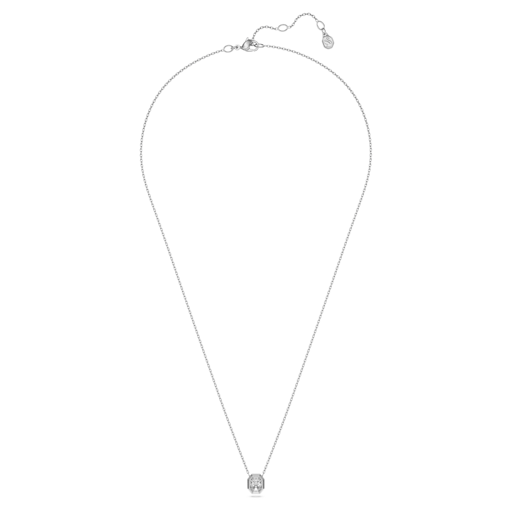 Octagon pendant, Lab-grown diamonds 0.5 ct tw, Octagon shape, 14K white gold by SWAROVSKI