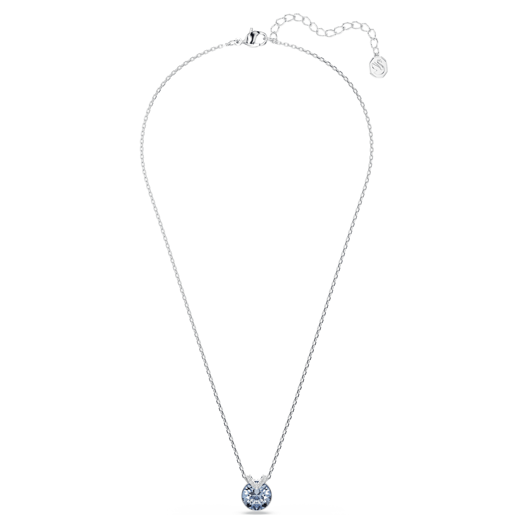 Shop Swarovski Bella V pendant, Round cut, Blue at Beverly