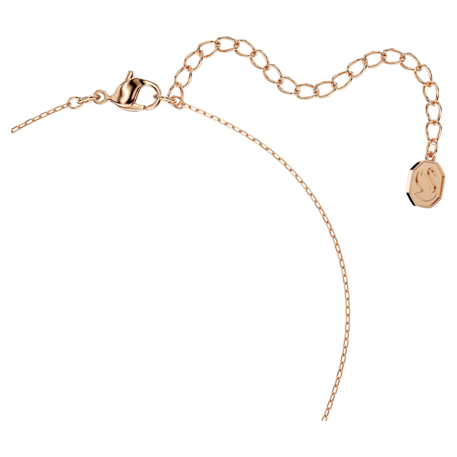 Mesmera pendant, Mixed cuts, White, Rose gold-tone plated by SWAROVSKI