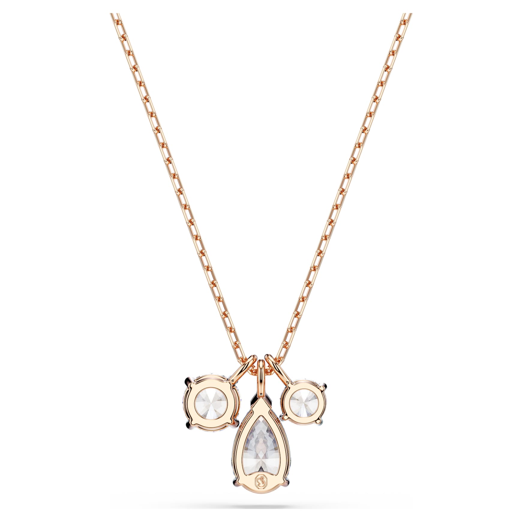 Mesmera pendant, Mixed cuts, White, 18K rose gold finish