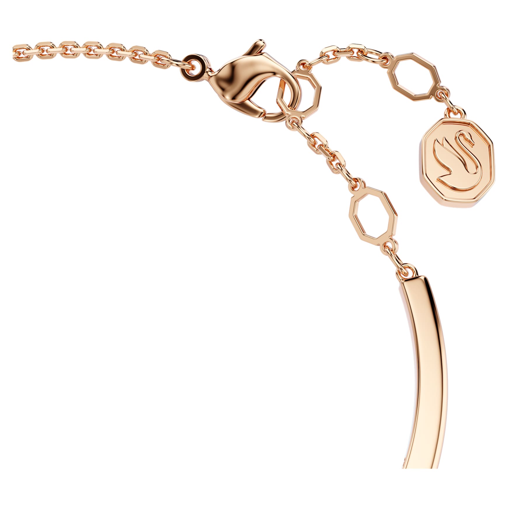 Mesmera bangle, Mixed cuts, White, 18K rose gold finish