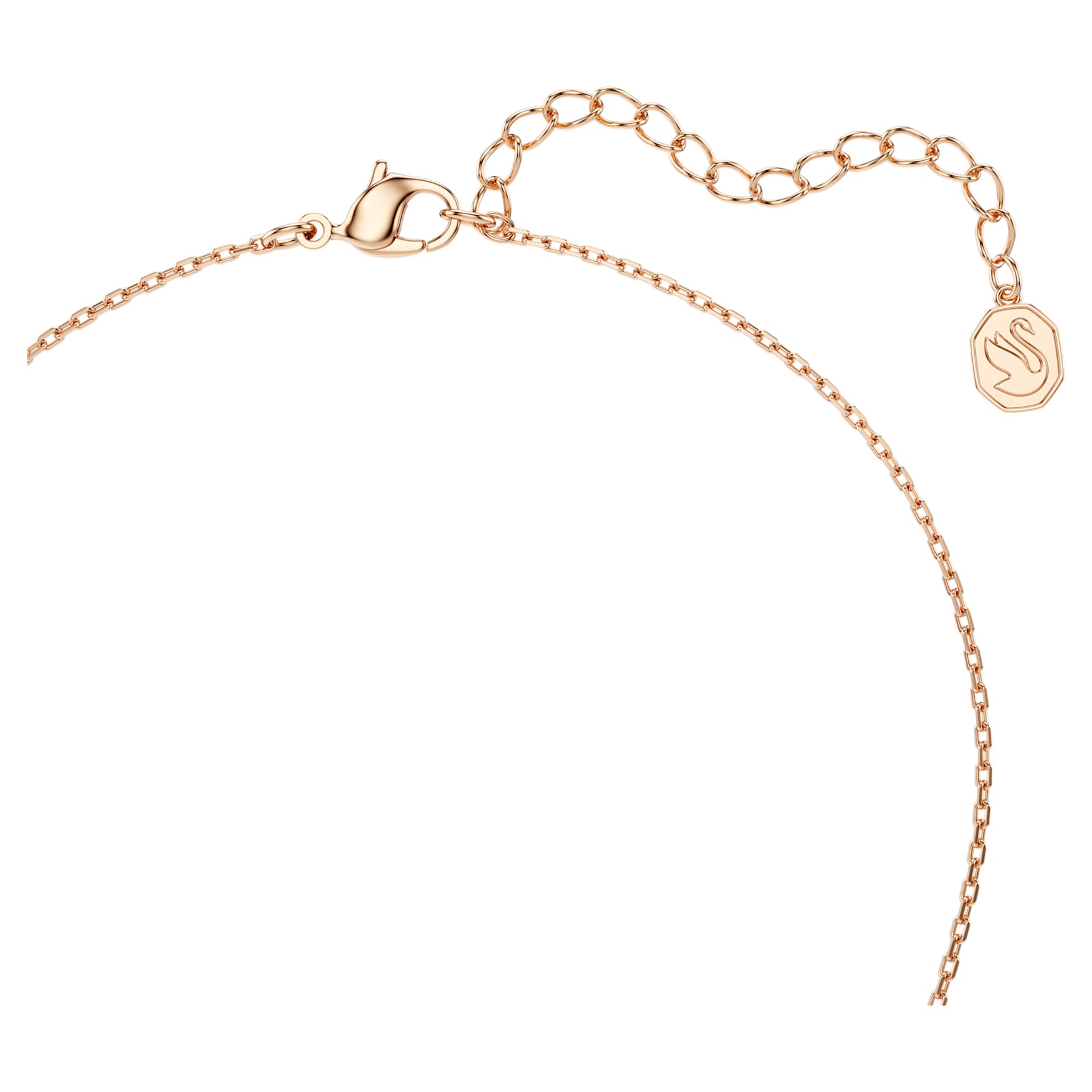 Bella V set, Round cut, White, 18K rose gold finish