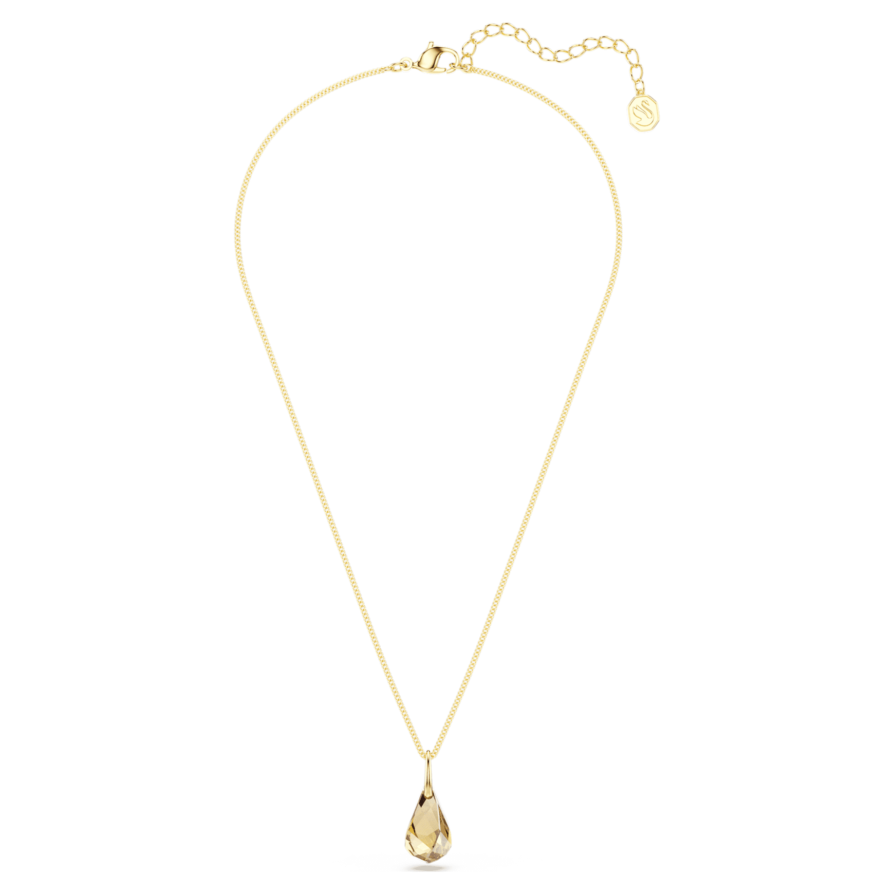 Energic pendant, Brown, Gold-tone plated by SWAROVSKI