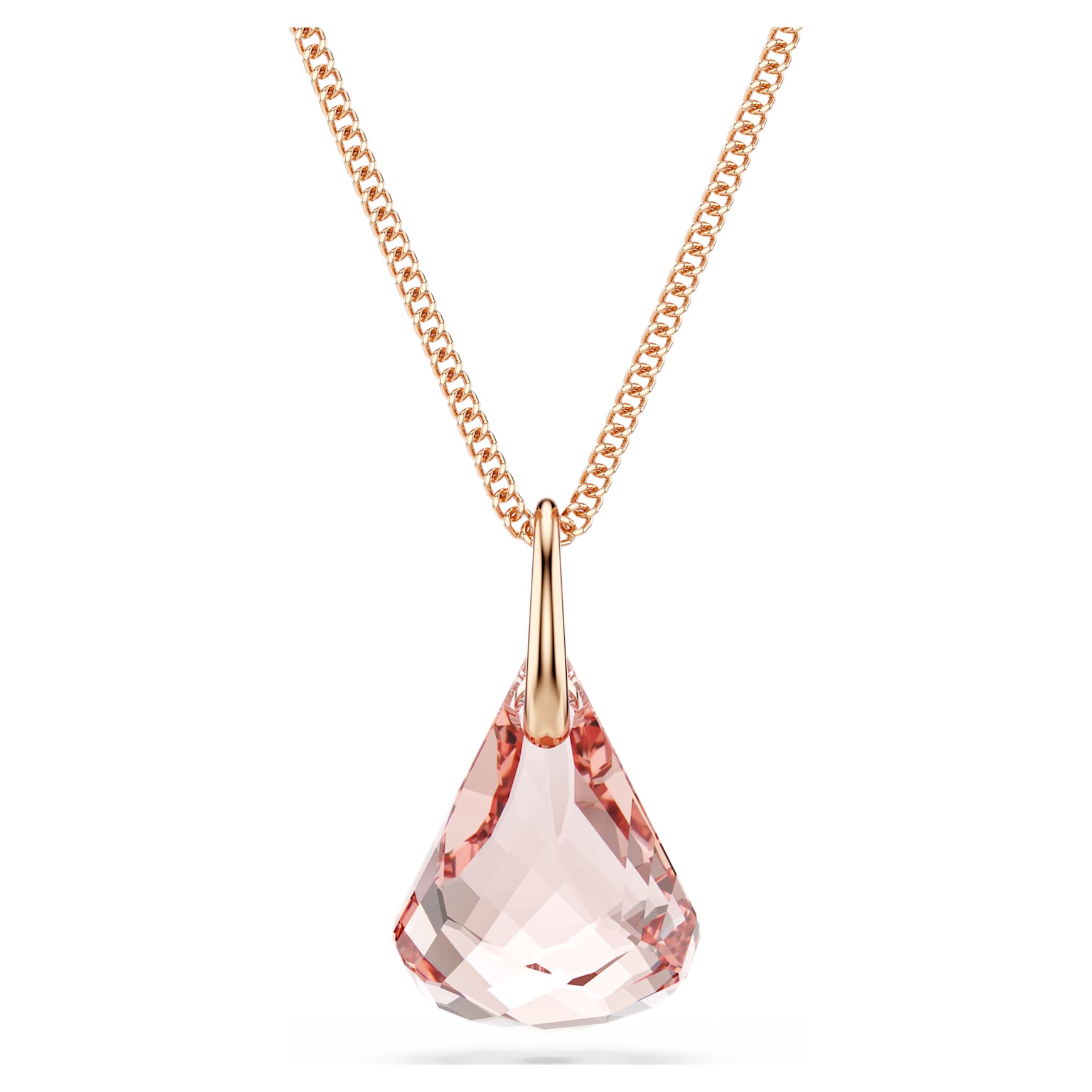 Lunar drop pendant, 18K rose gold finish