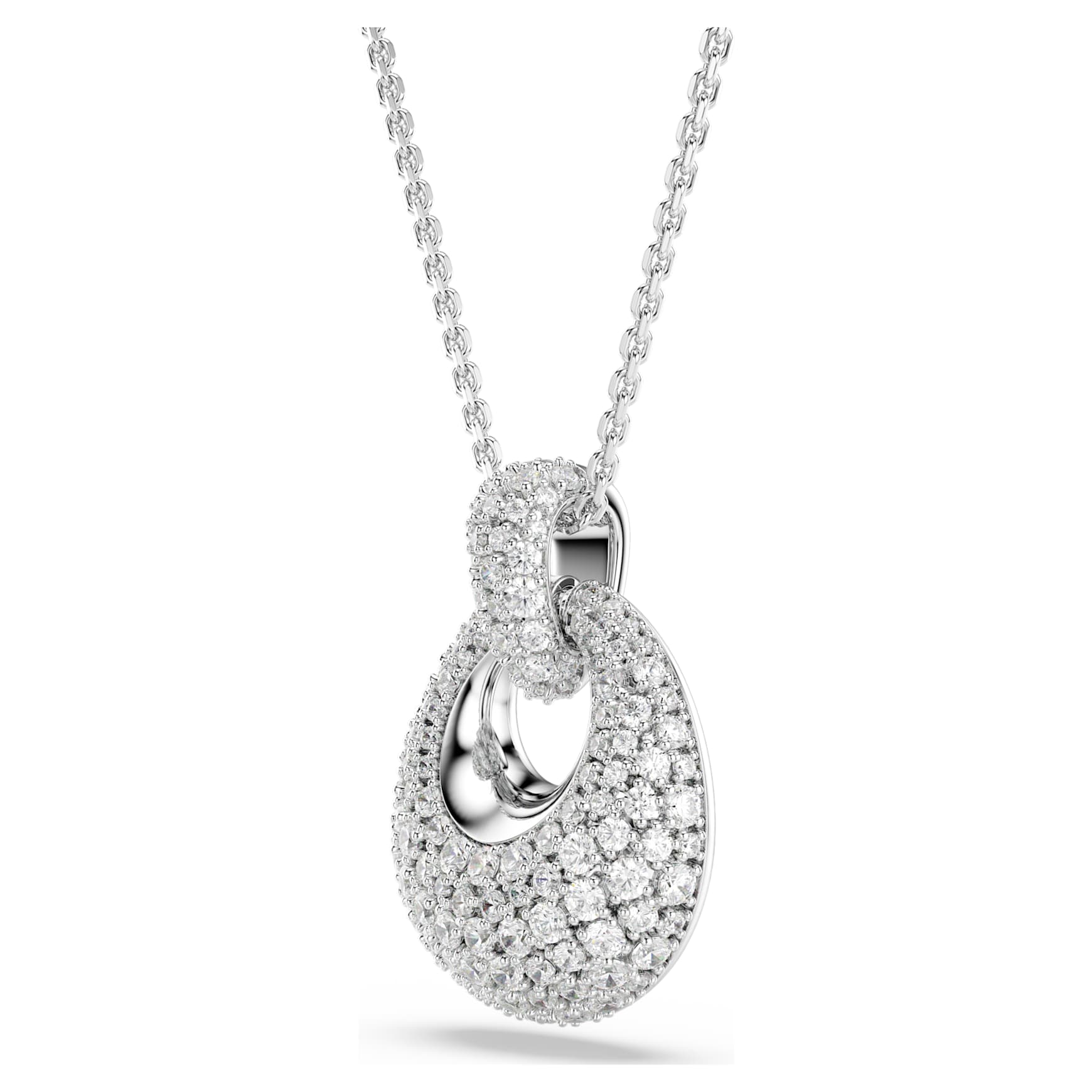 Sublima pendant, White, Rhodium plated by SWAROVSKI