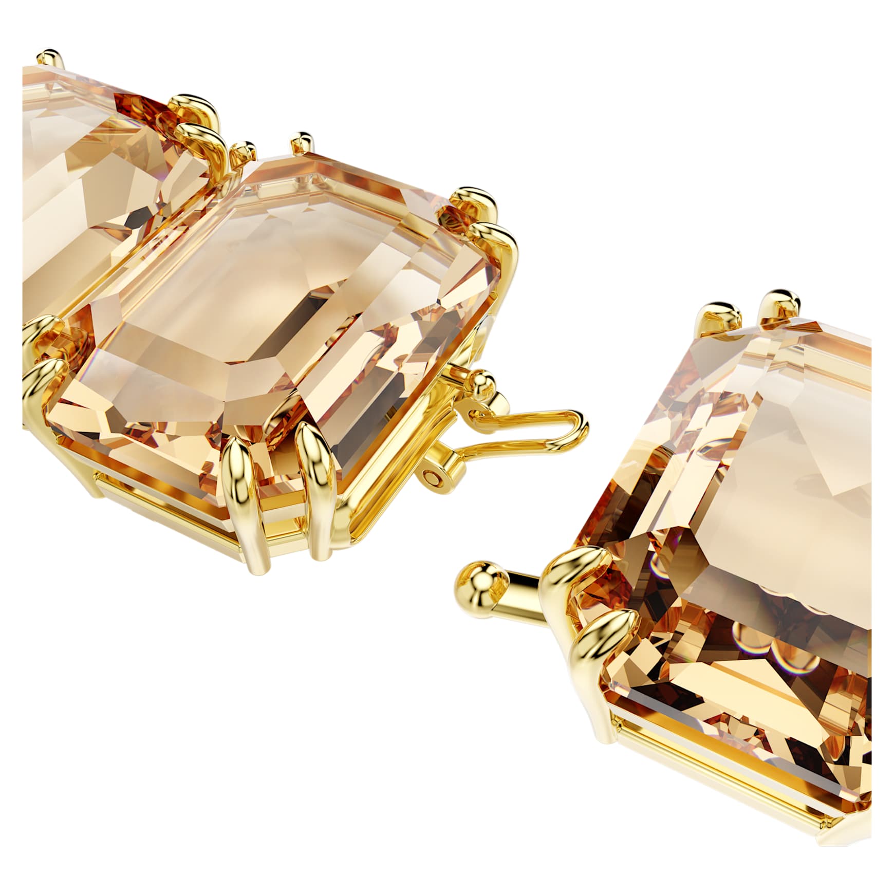 Millenia extender, Octagon cut, Caramel, Gold-tone plated by SWAROVSKI