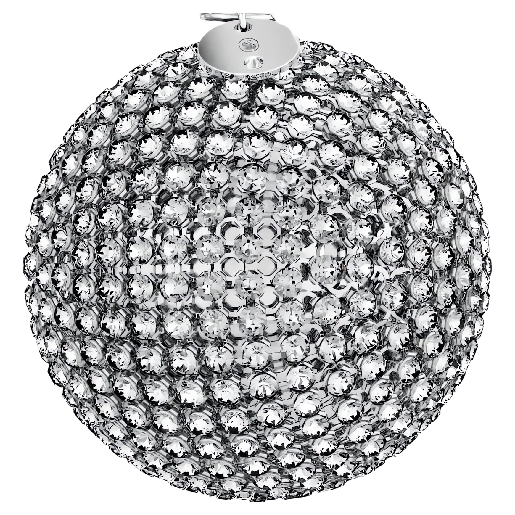 Holiday Magic Classics Crystal Mesh Ball Ornament, Silver tone