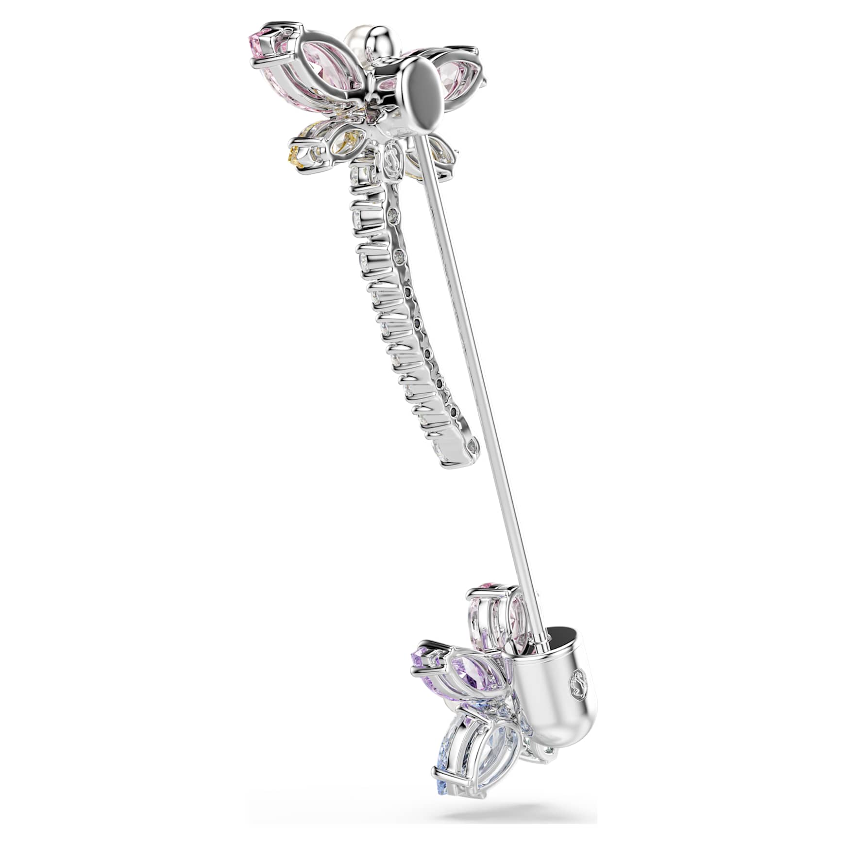 Ariana Grande x Swarovski brooch, Mixed cuts, Dragonfly, Multicoloured, Rhodium plated by SWAROVSKI