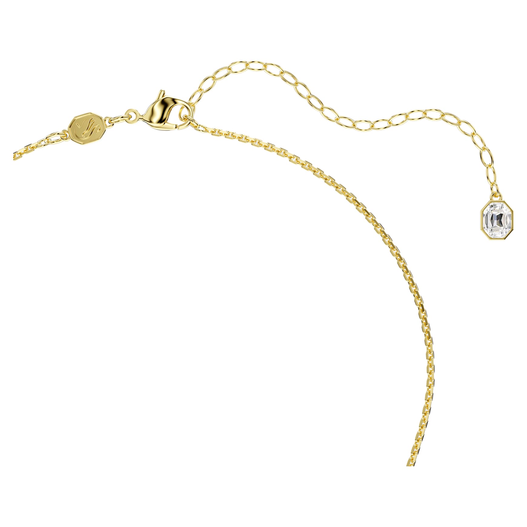 Gema Y necklace, Mixed cuts, Multicoloured, Gold-tone plated by SWAROVSKI