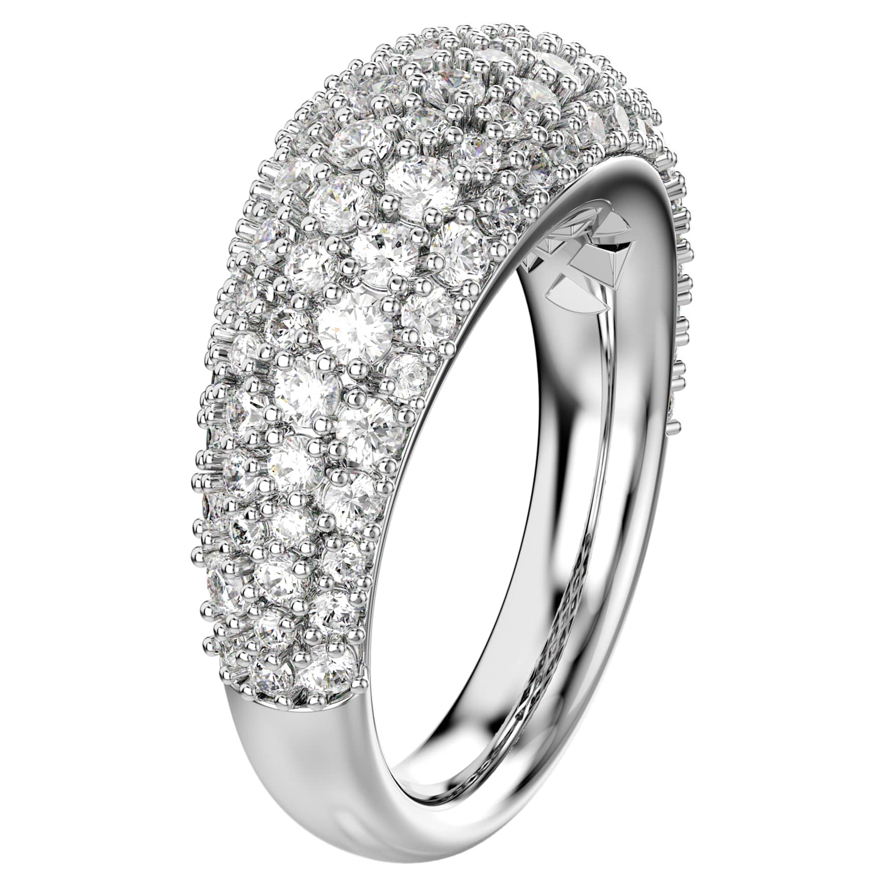 Sublima ring, White, Rhodium plated by SWAROVSKI
