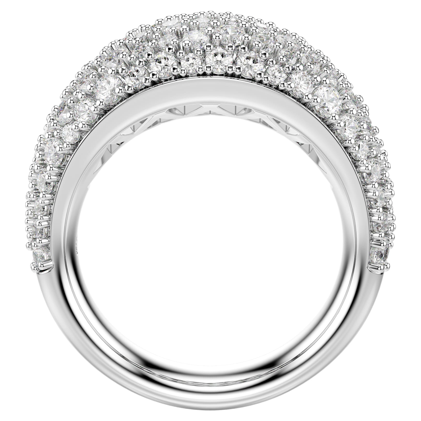 Sublima ring, White, Rhodium plated by SWAROVSKI