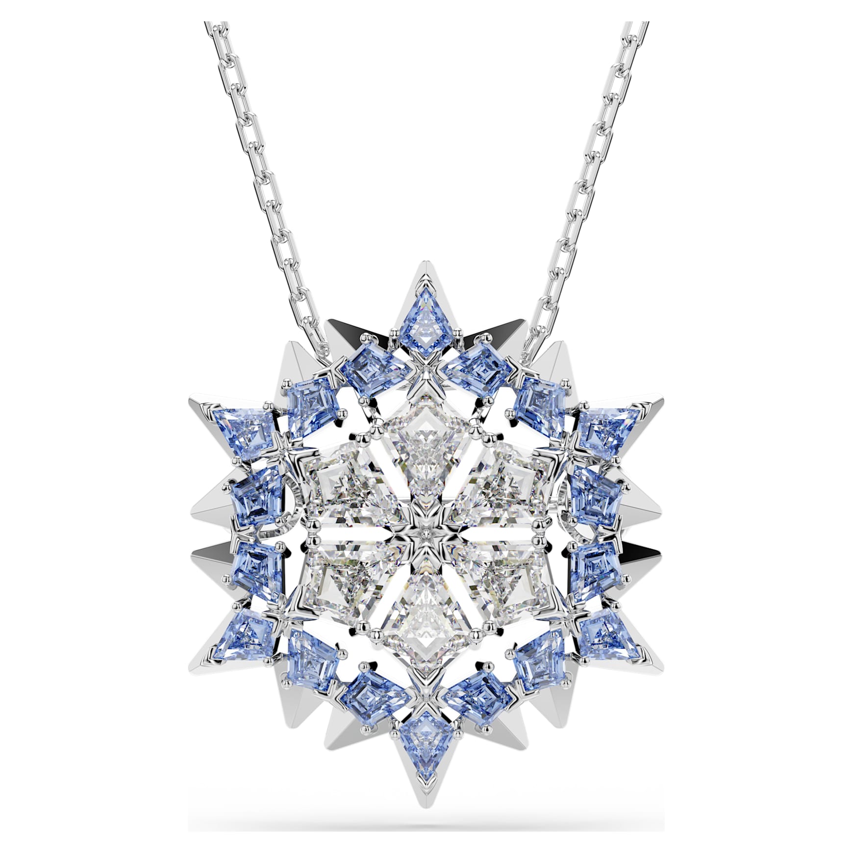 Wisiorek i broszka Magic, Płatek śniegu, Niebieskie, Powłoka z rodu - Swarovski, 5737619