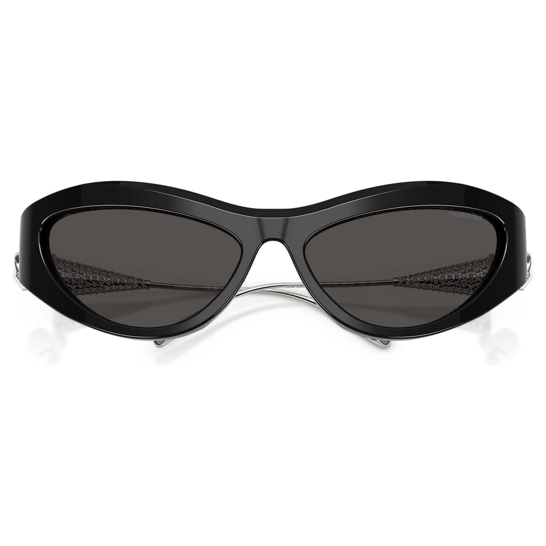 Sunglasses, Cat-Eye shape, SK6046, Black by SWAROVSKI