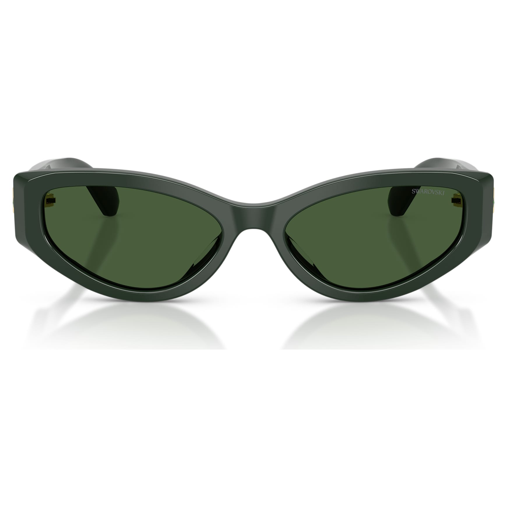 Sunglasses, Cat-Eye shape, SK6045, Green by SWAROVSKI