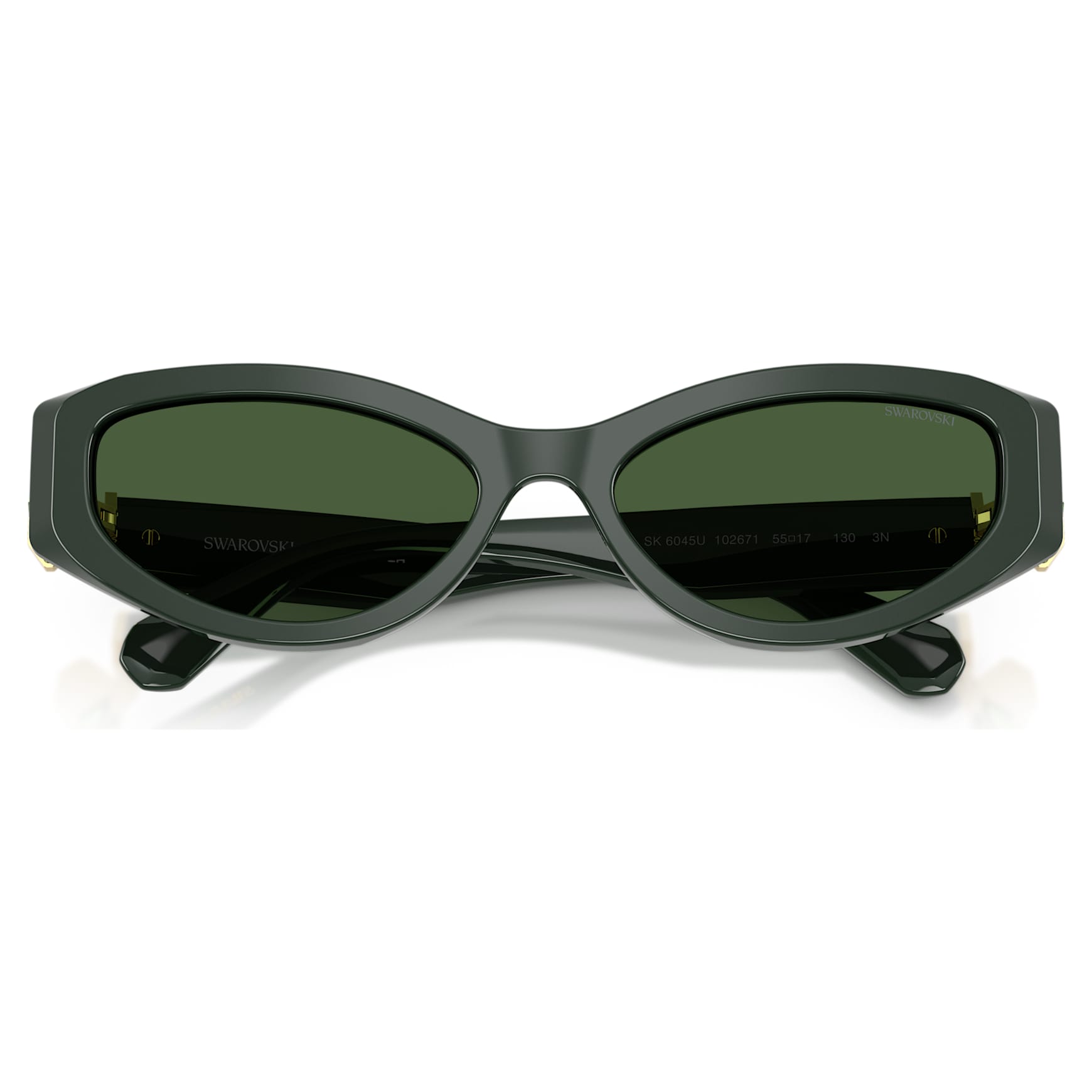 Sunglasses, Cat-Eye shape, SK6045, Green by SWAROVSKI