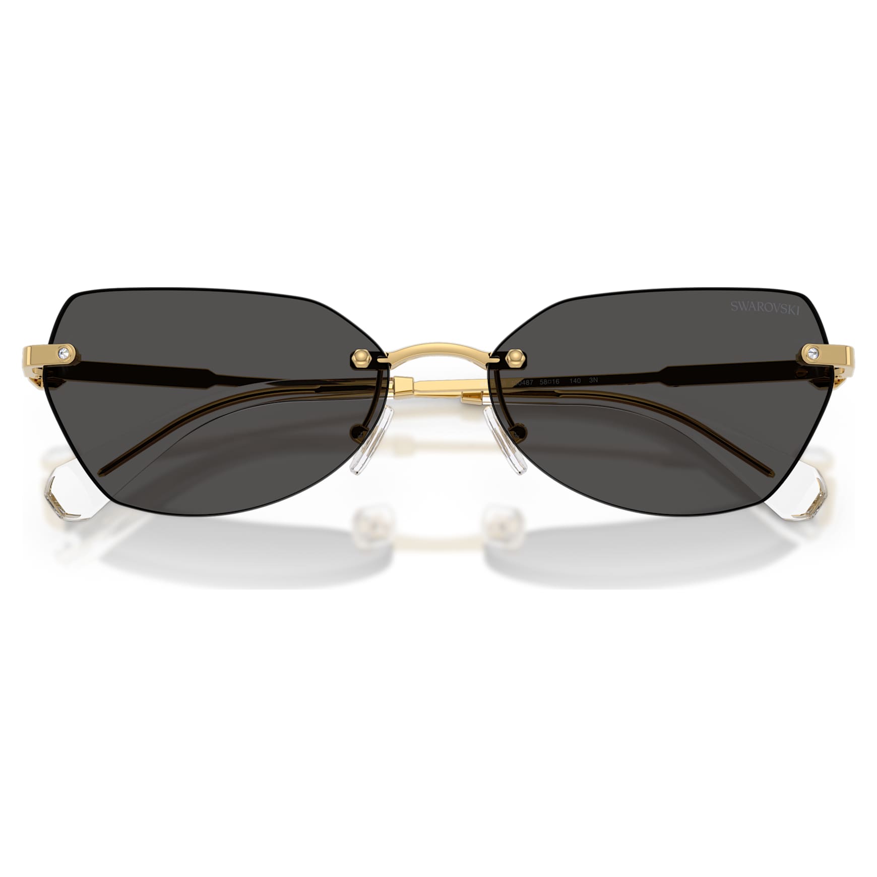 Sunglasses, Pillow shape, SK7038, Gold tone by SWAROVSKI