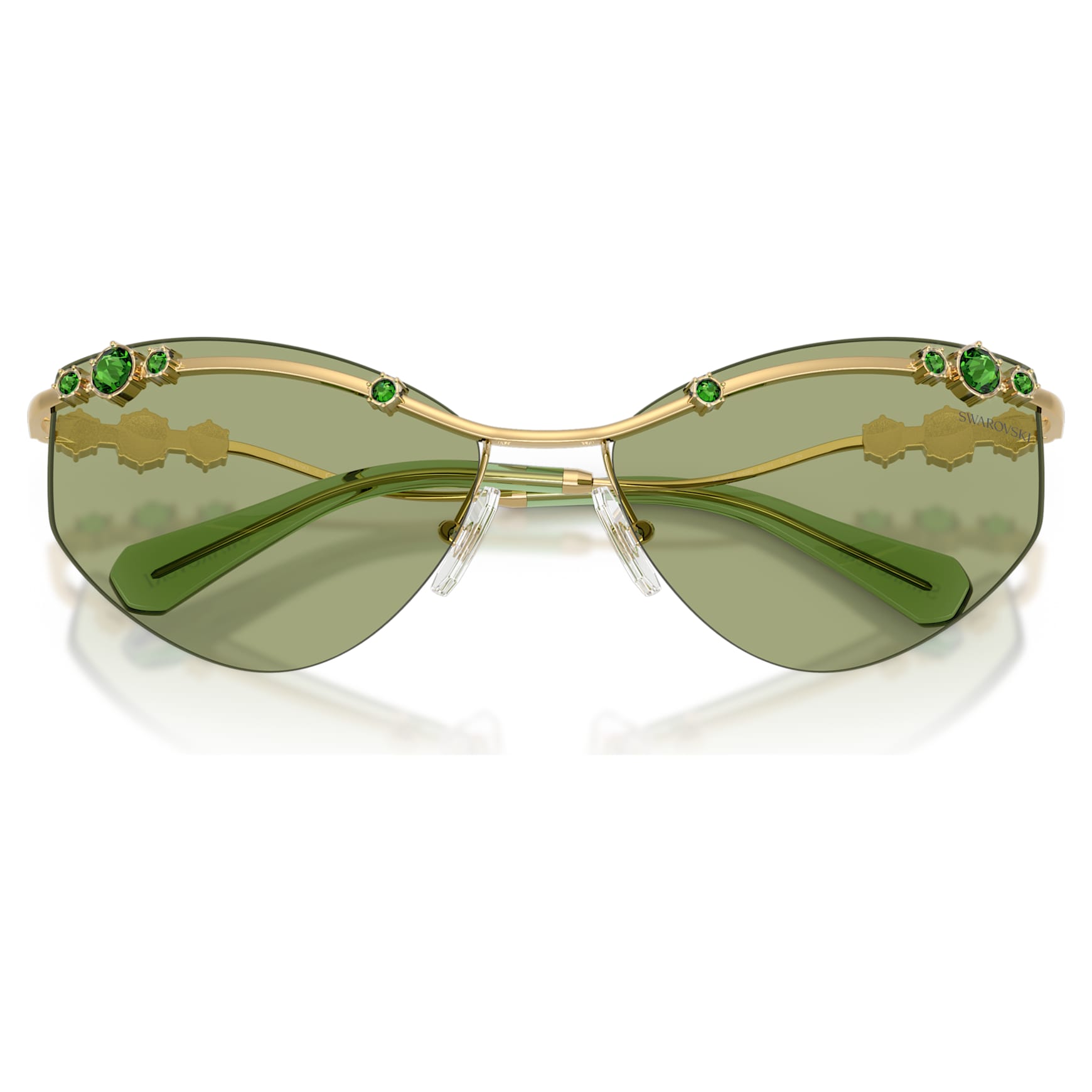 Sunglasses, Cat-Eye shape, SK7039, Gold tone by SWAROVSKI