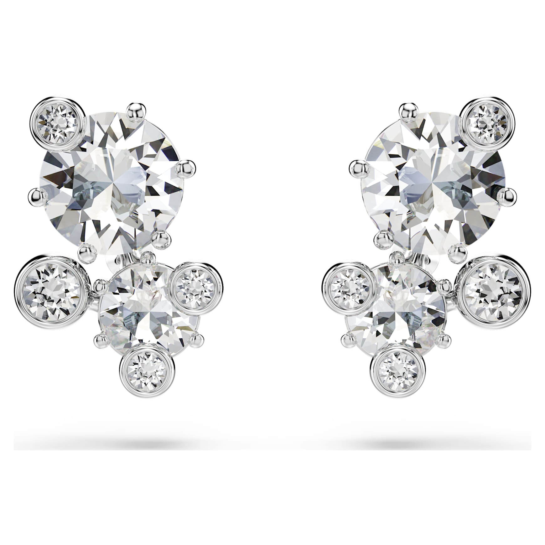 Constella set, Mixed cuts, White, Rhodium plated by SWAROVSKI