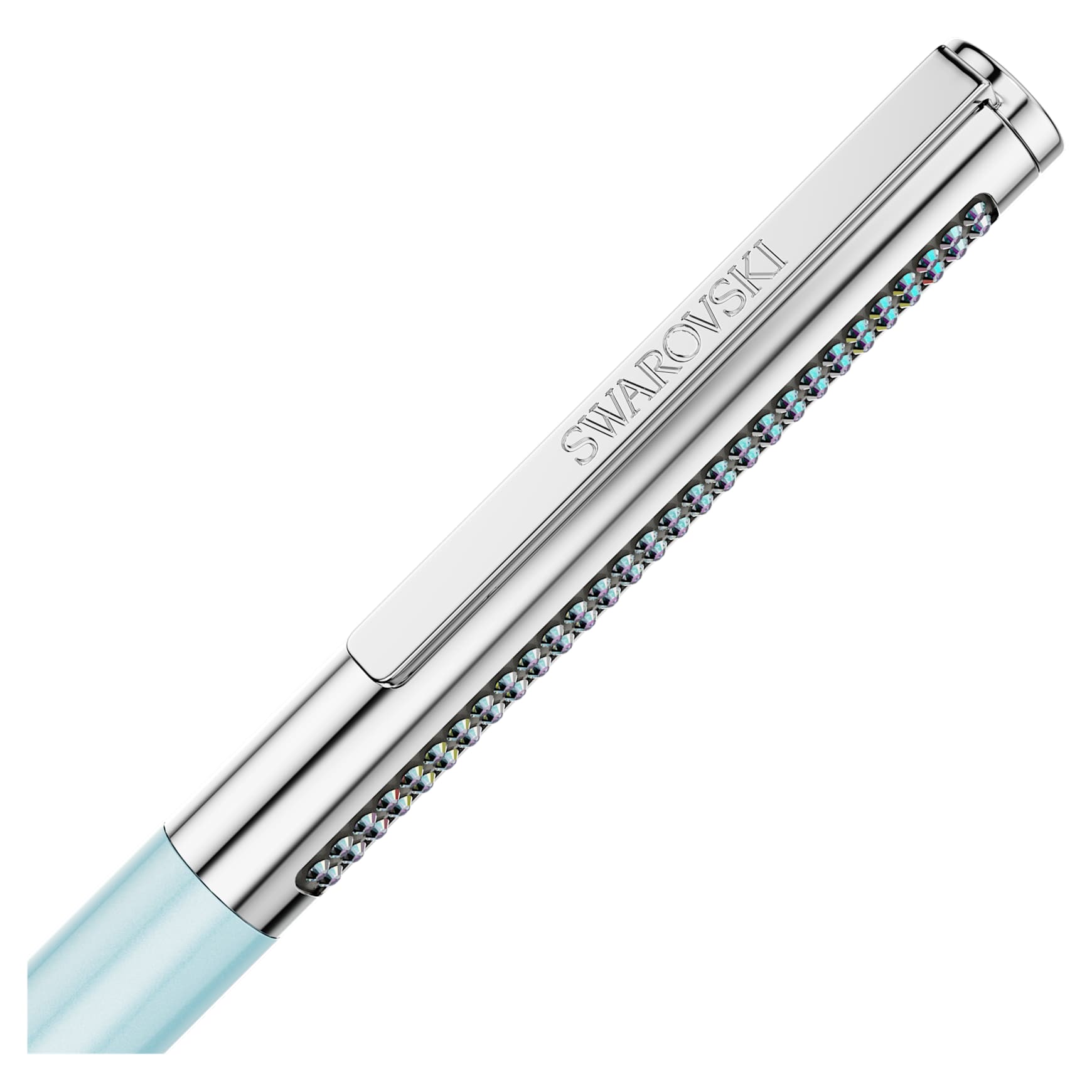 Matrix Tennis ballpoint pen, Blue, Chrome plated by SWAROVSKI