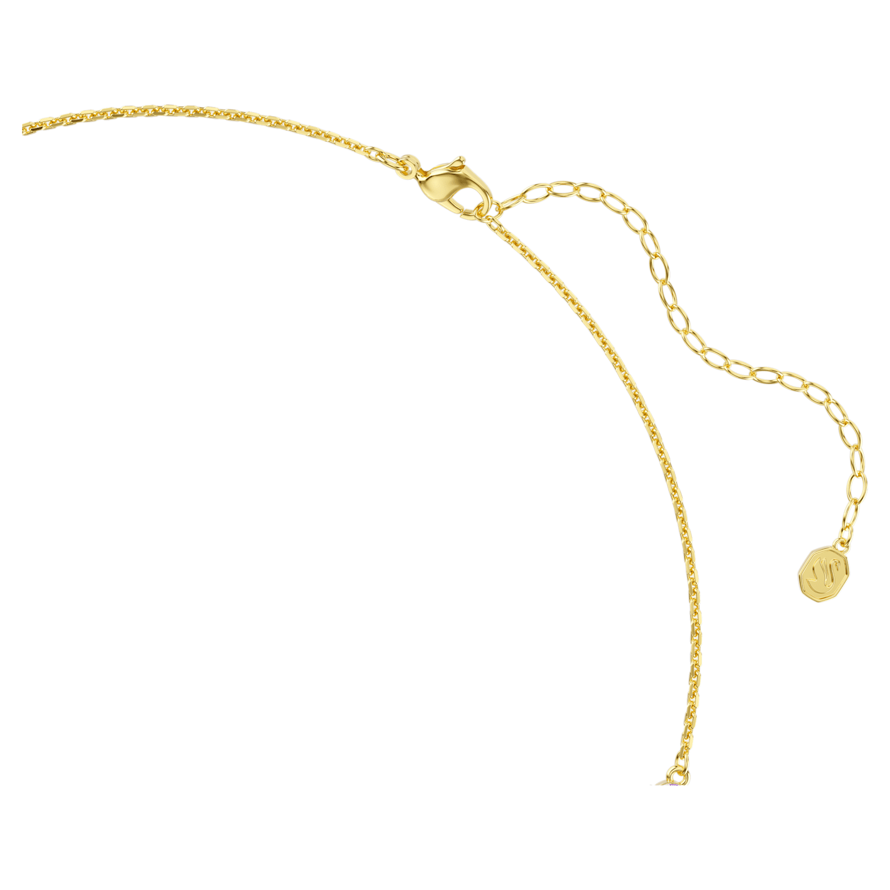 Gema necklace, Mixed cuts, Multicoloured, Gold-tone plated by SWAROVSKI