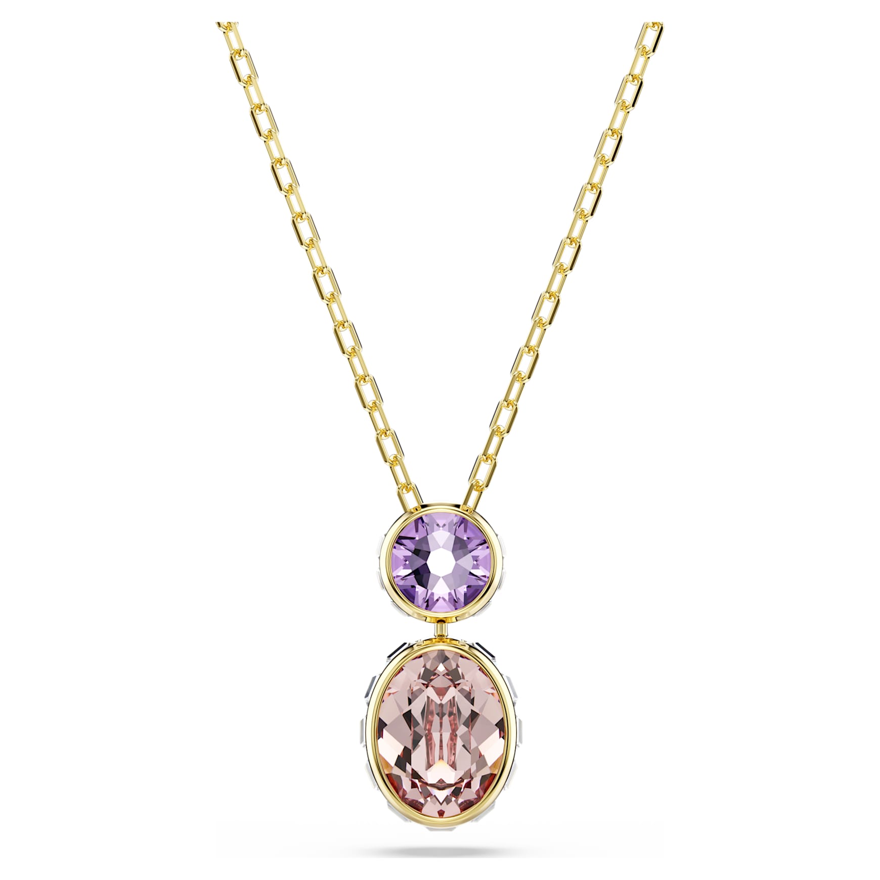 Chroma pendant, Mixed cuts, Multicoloured, Gold-tone plated by SWAROVSKI