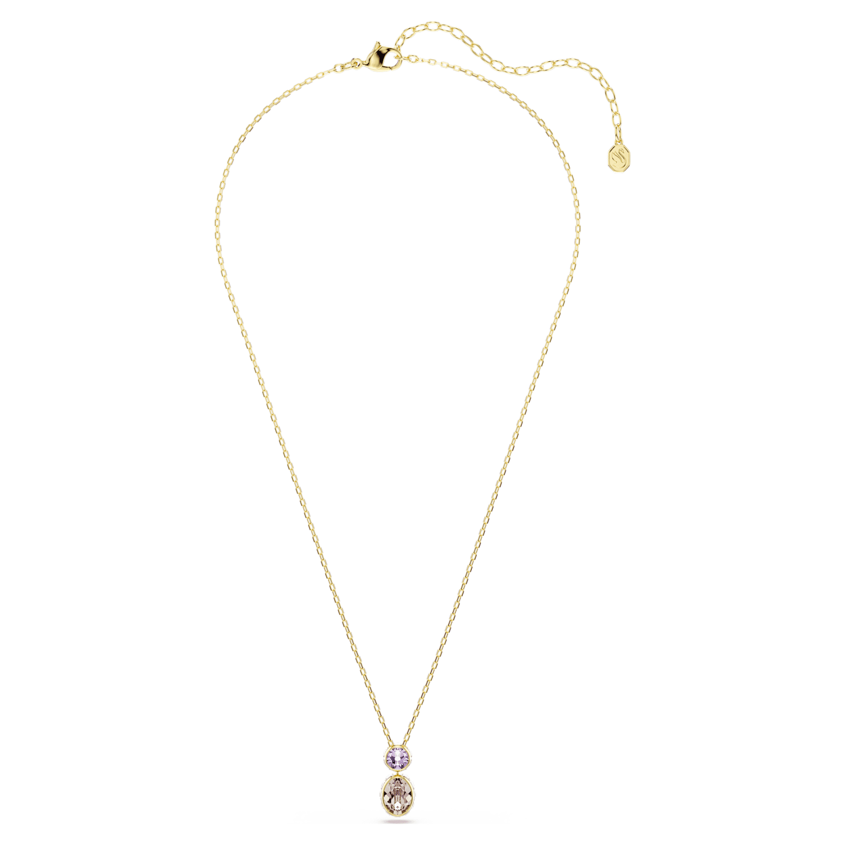 Chroma pendant, Mixed cuts, Multicoloured, 18K gold finish