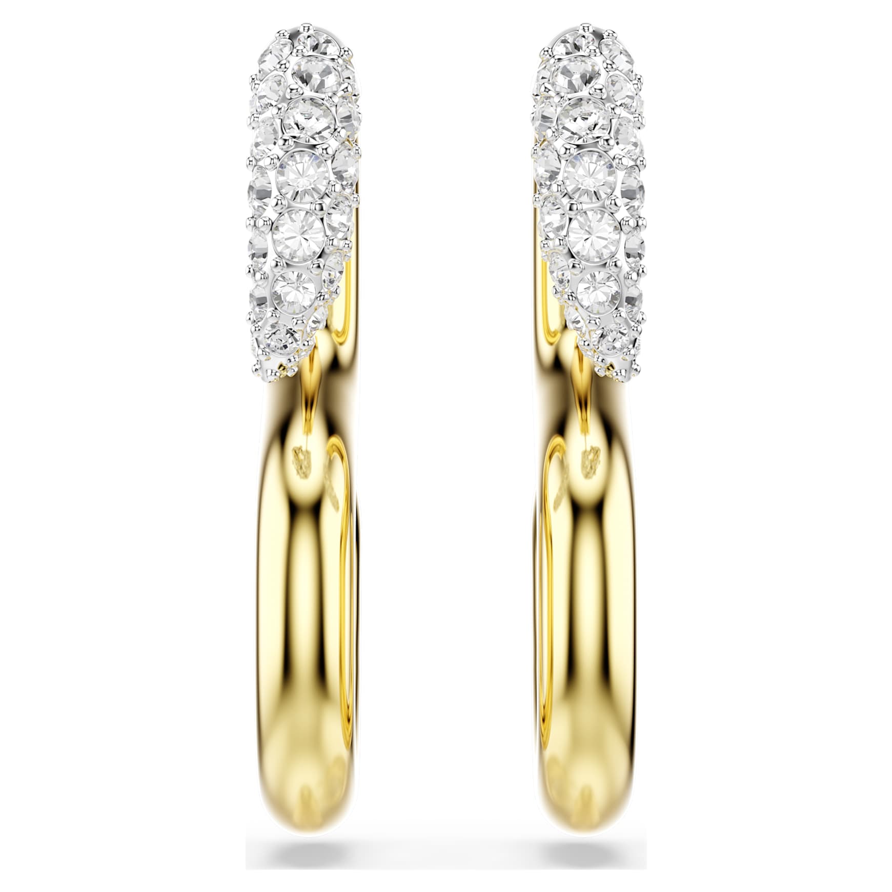 Dextera earrings, Round cut, White, Mixed metal finish by SWAROVSKI