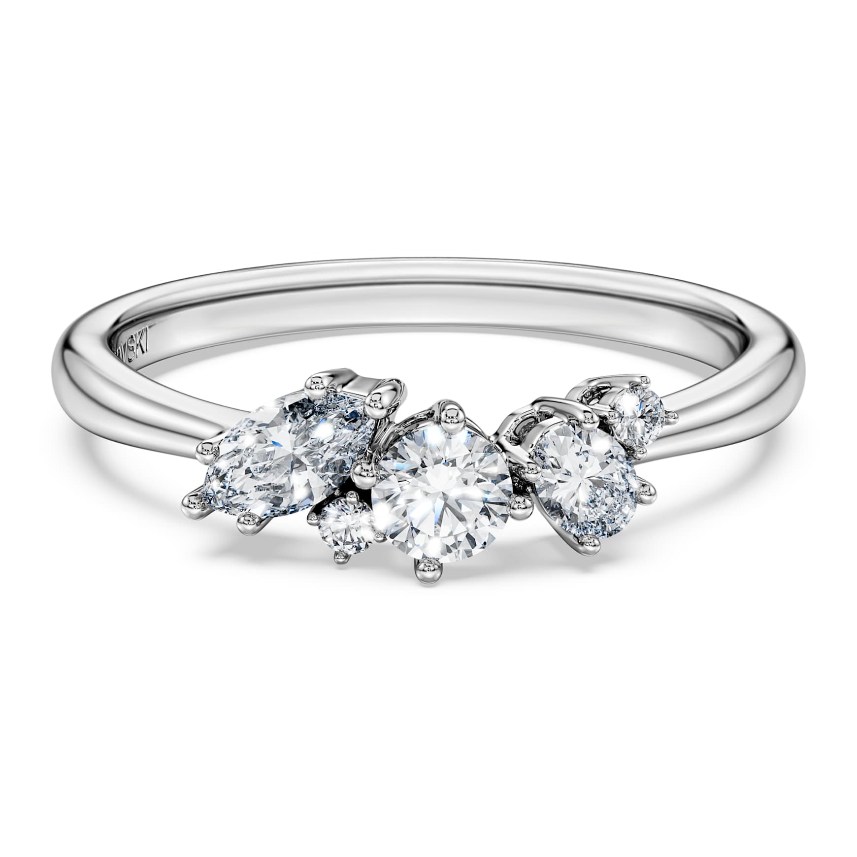 Galaxy ring, Lab-grown diamonds 0.41 ct tw, Mixed shapes, Sterling silver by SWAROVSKI