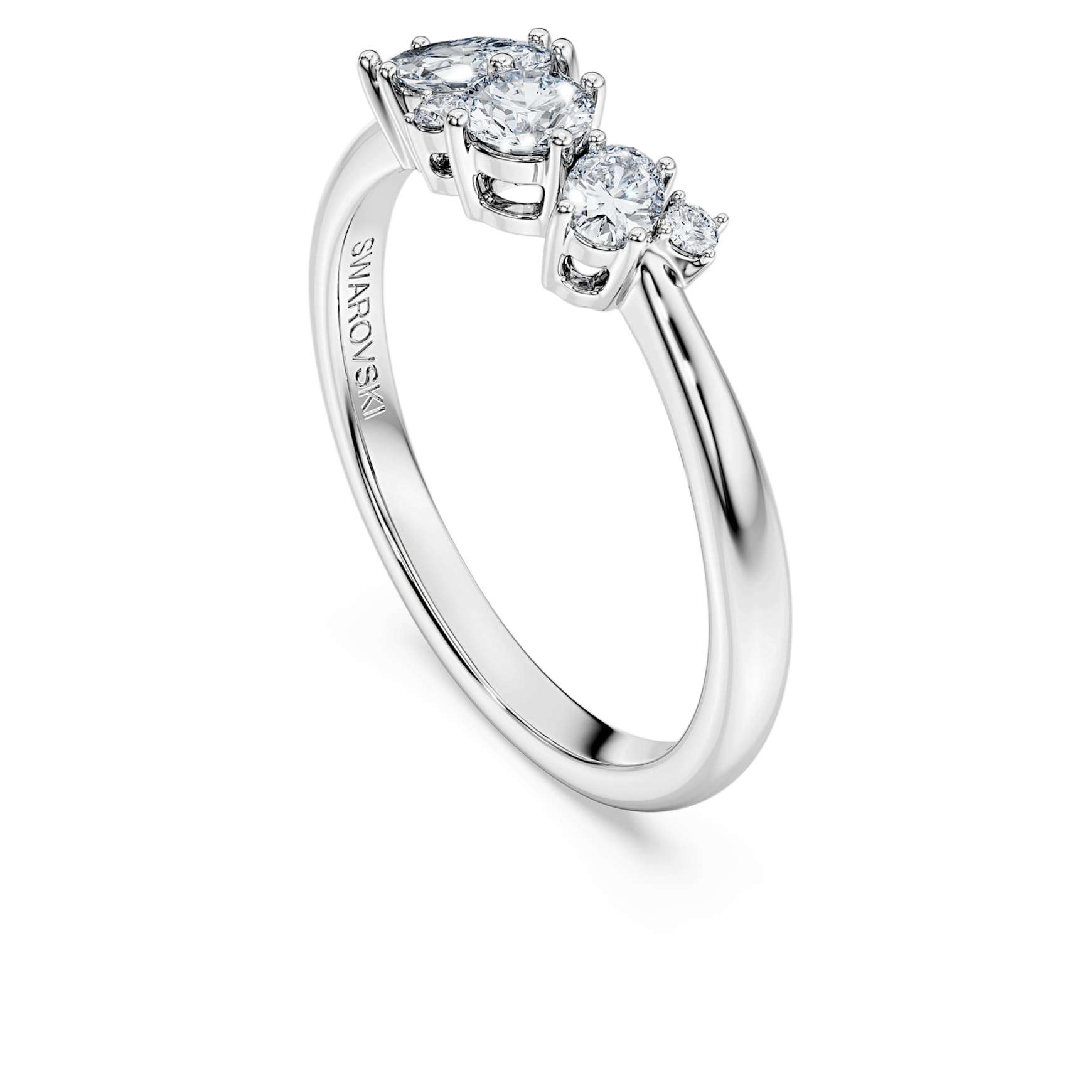 Galaxy ring, Lab-grown diamonds 0.41 ct tw, Mixed shapes, Sterling silver by SWAROVSKI